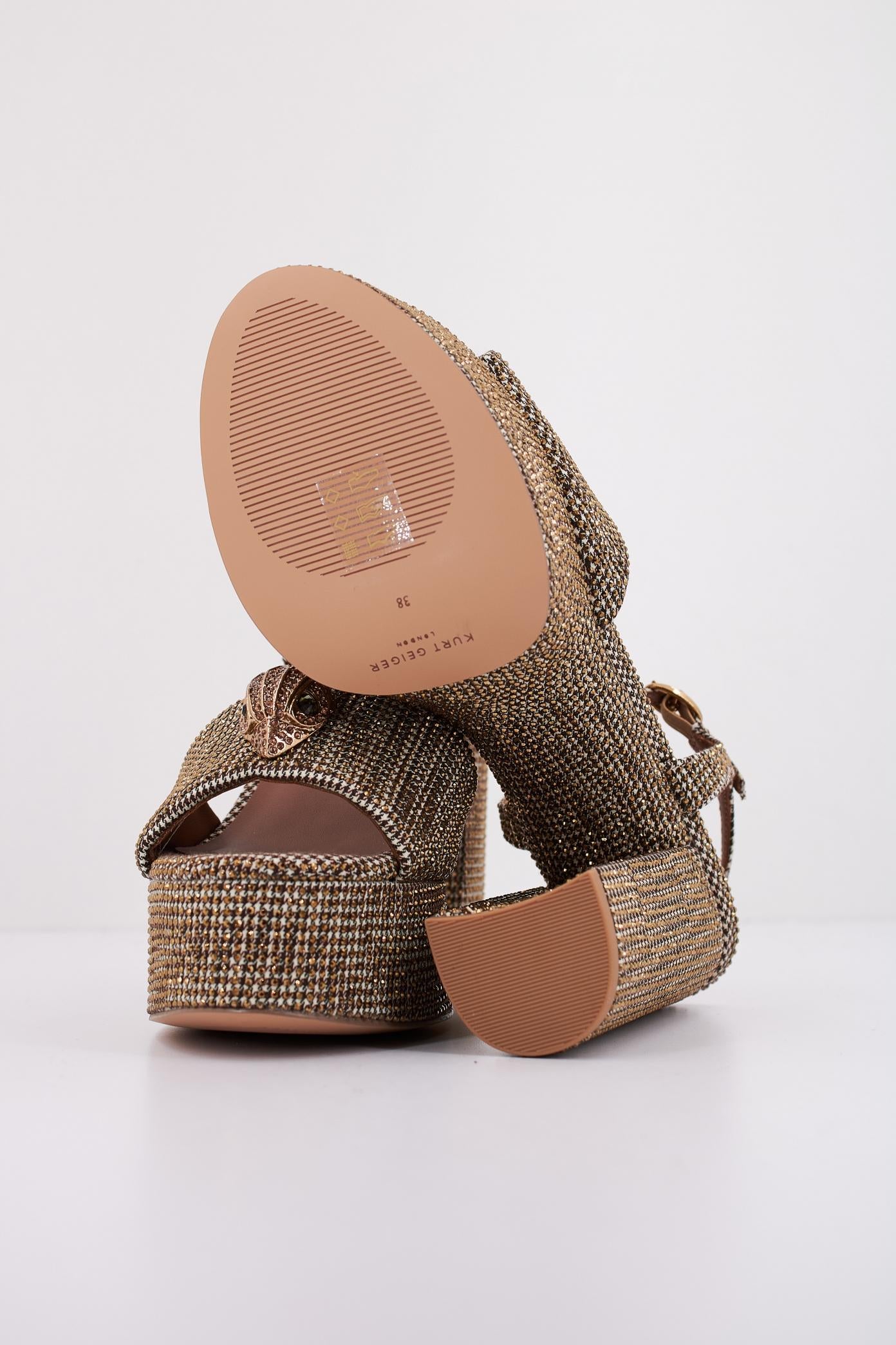 KURT GEIGER LONDON KENSINGTON PLATFORM SDL en color ORO  (5)