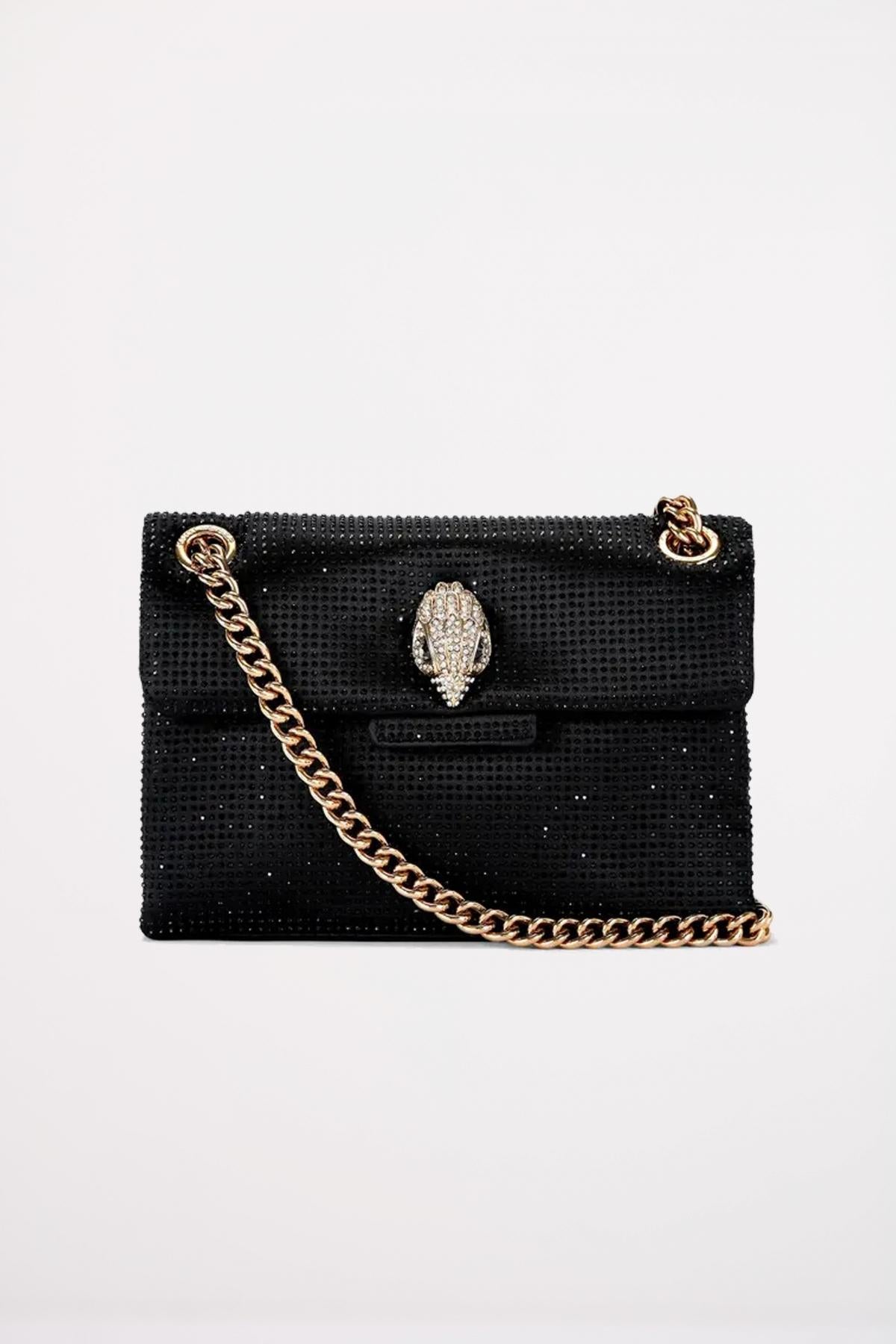 KURT GEIGER LONDON FABRIC MINI KENSINGTON en color NEGRO  (1)