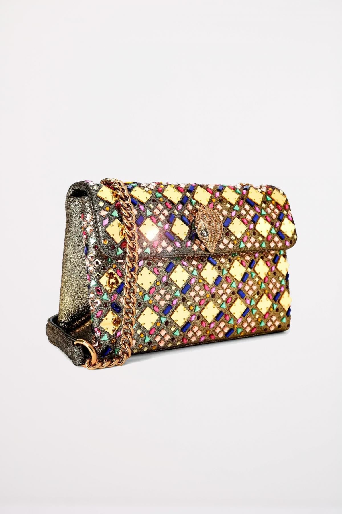 KURT GEIGER LONDON MD KENSINGTON BAG en color ORO  (2)