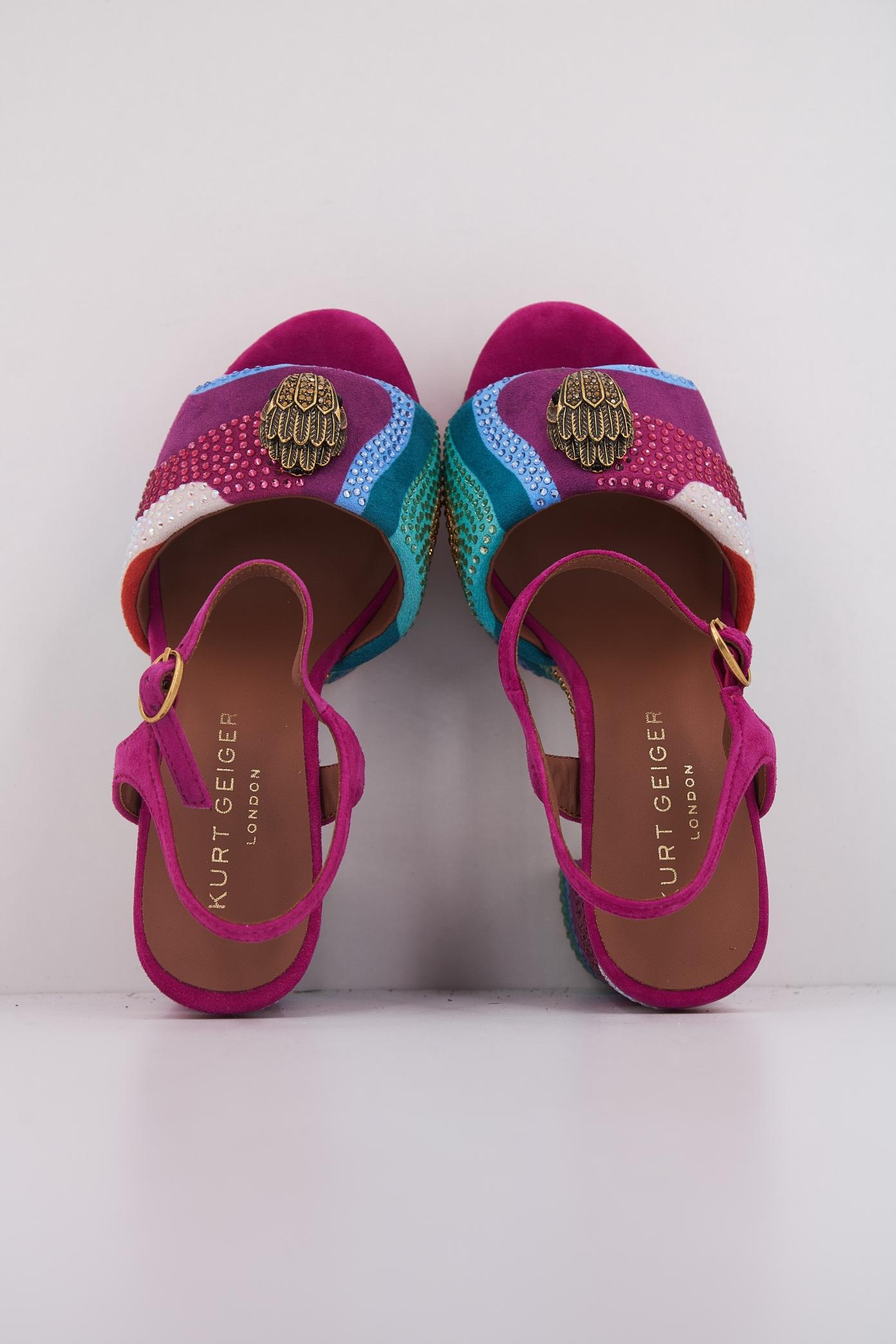 KURT GEIGER LONDON KENSINGTON PLATFORM SDL en color ROSA  (3)