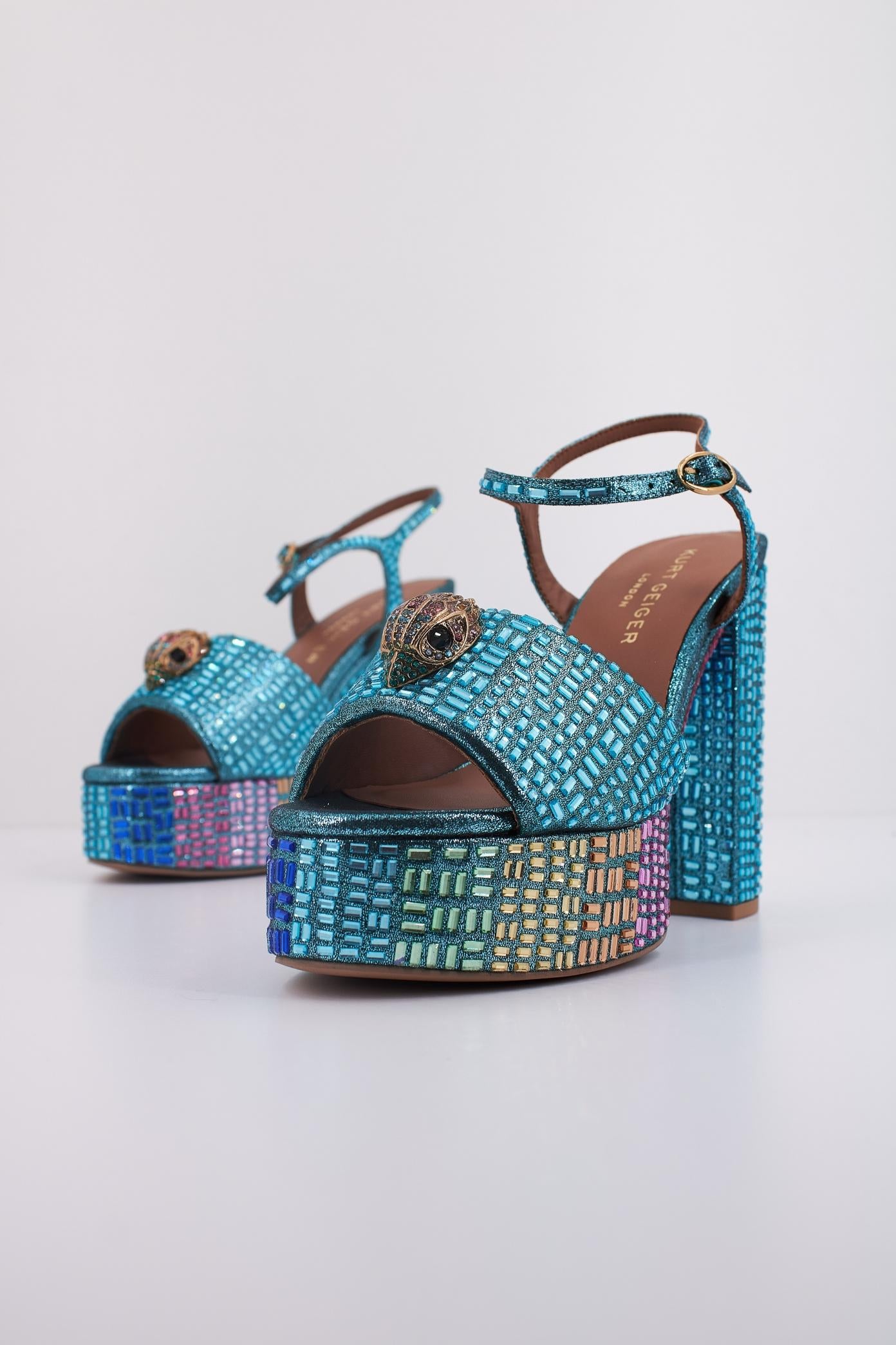 KURT GEIGER LONDON KENSINGTON PLATFORM SDL en color AZUL  (2)
