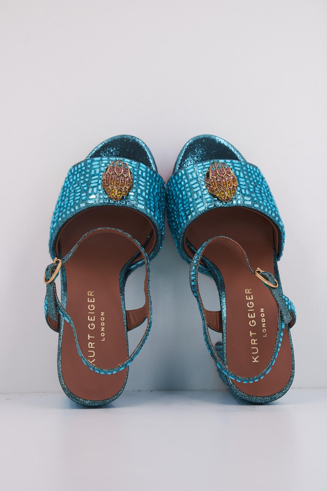 KURT GEIGER LONDON KENSINGTON PLATFORM SDL en color AZUL  (3)