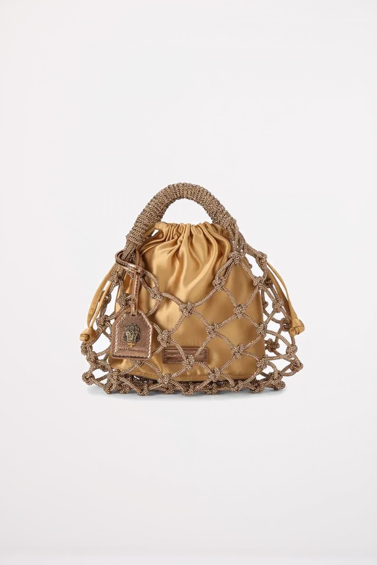 KURT GEIGER LONDON MACRAME CRYSTAL BAG en color BRONCE  (1)