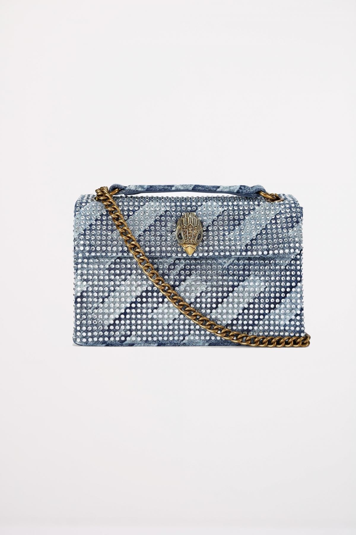 KURT GEIGER LONDON FABRIC MD KENSINGTON en color AZUL  (1)