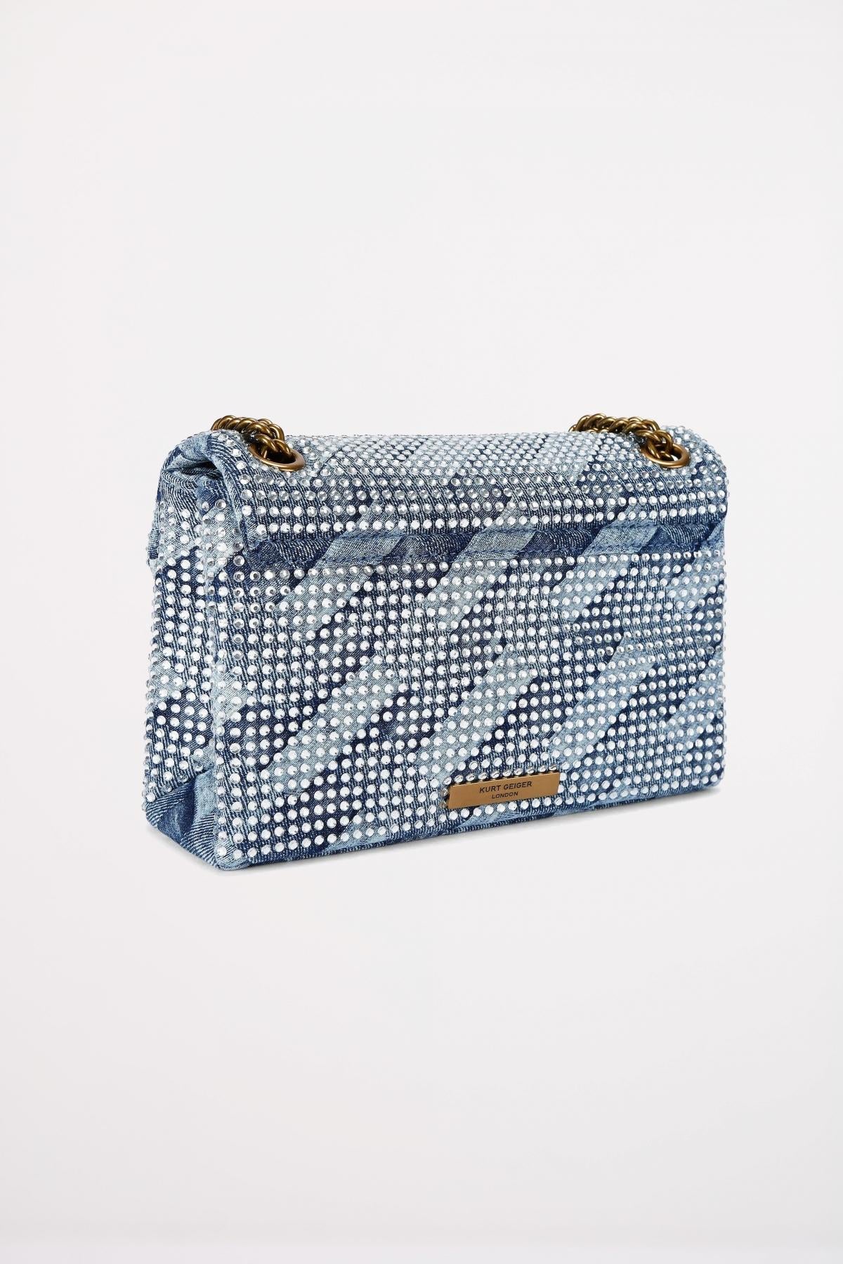 KURT GEIGER LONDON FABRIC MD KENSINGTON en color AZUL  (2)