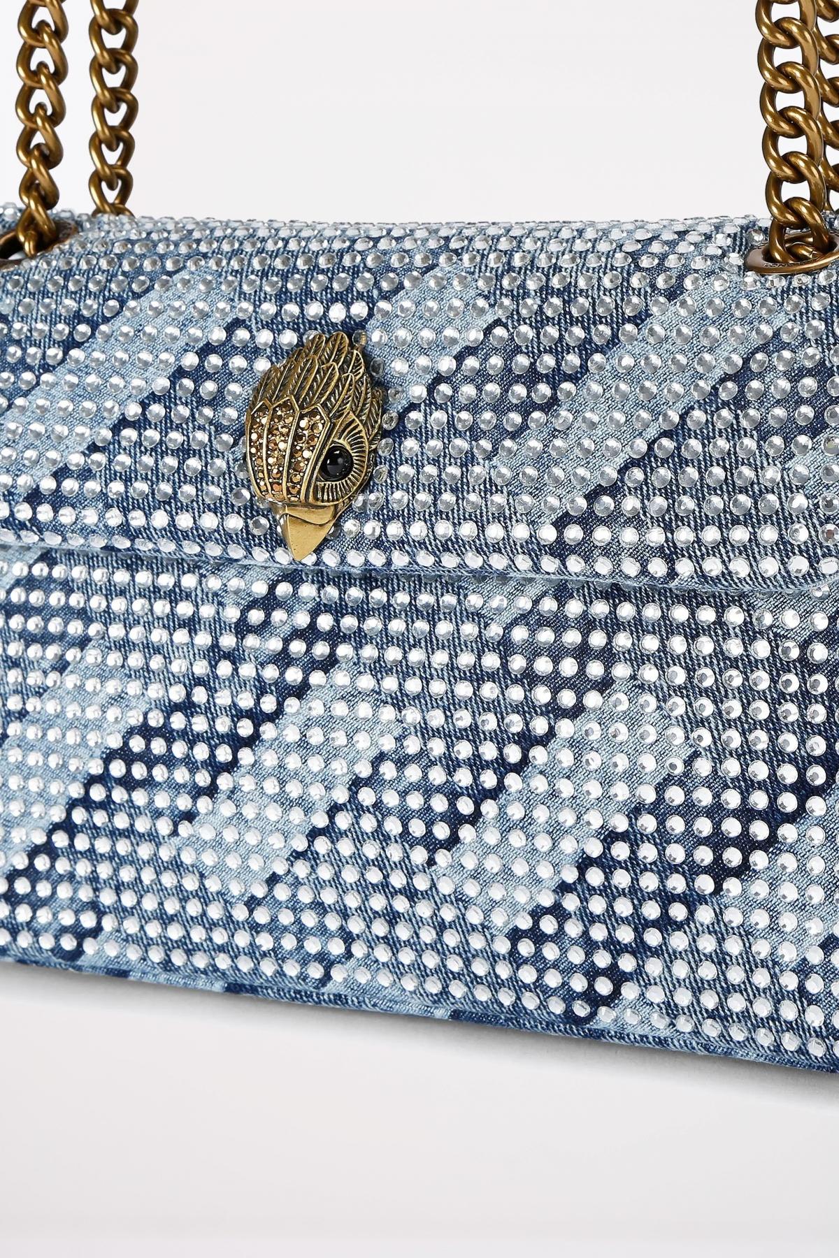 KURT GEIGER LONDON FABRIC MD KENSINGTON en color AZUL  (3)