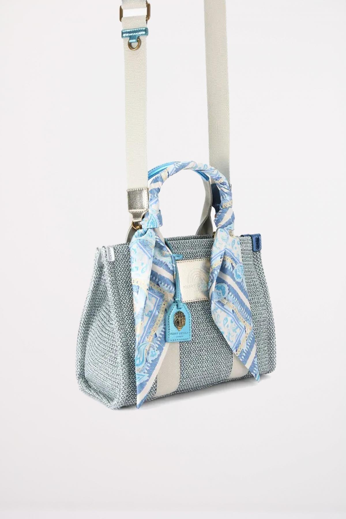 KURT GEIGER LONDON SMALL SOUTHBANK TOTE en color AZUL  (4)