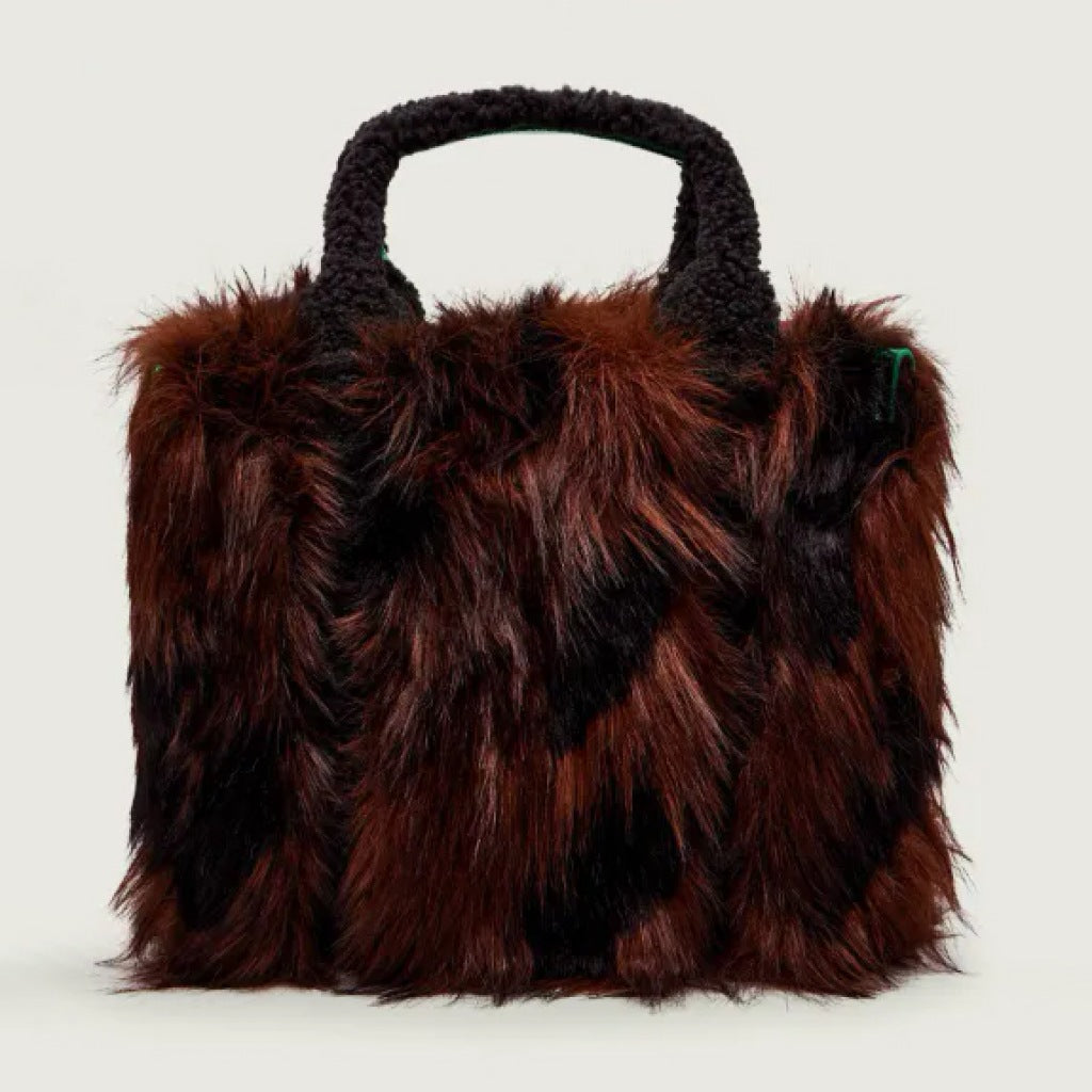 KURT GEIGER LONDON FUR SM SOUTHBANK TOTE en color MARRON  (5)