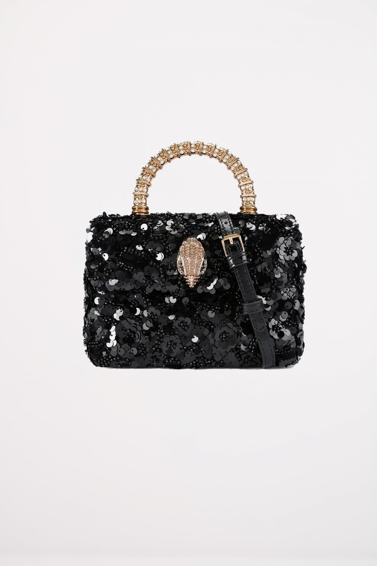 KURT GEIGER LONDON HANDLE MINI KENSINGTON en color NEGRO  (1)