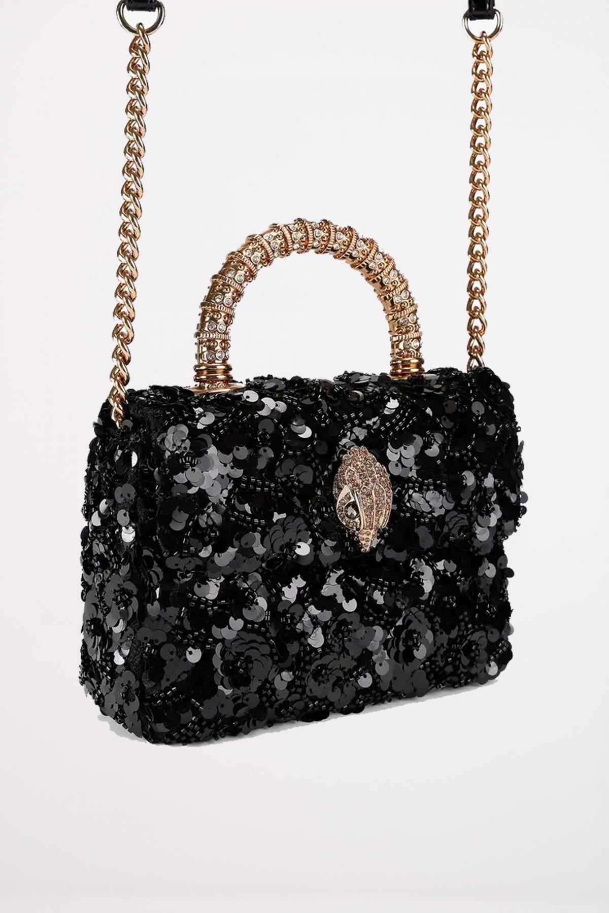 KURT GEIGER LONDON HANDLE MINI KENSINGTON en color NEGRO  (2)