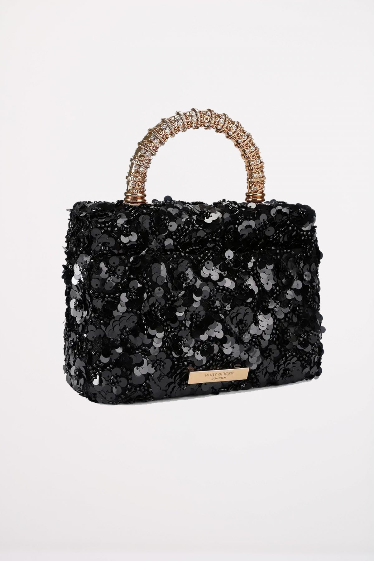 KURT GEIGER LONDON HANDLE MINI KENSINGTON en color NEGRO  (3)