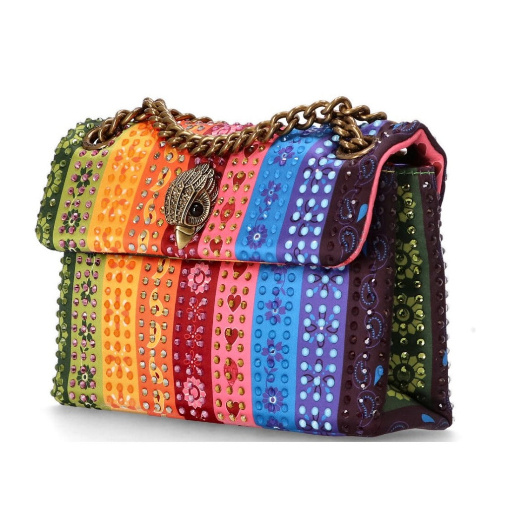 KURT GEIGER LONDON FABRIC MINI KENSINGTON en color MULTICOLOR  (5)
