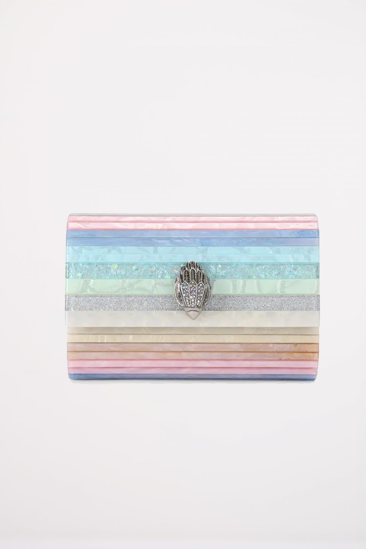 KURT GEIGER LONDON PARTY EAGLE CLUTCH en color AZUL  (1)