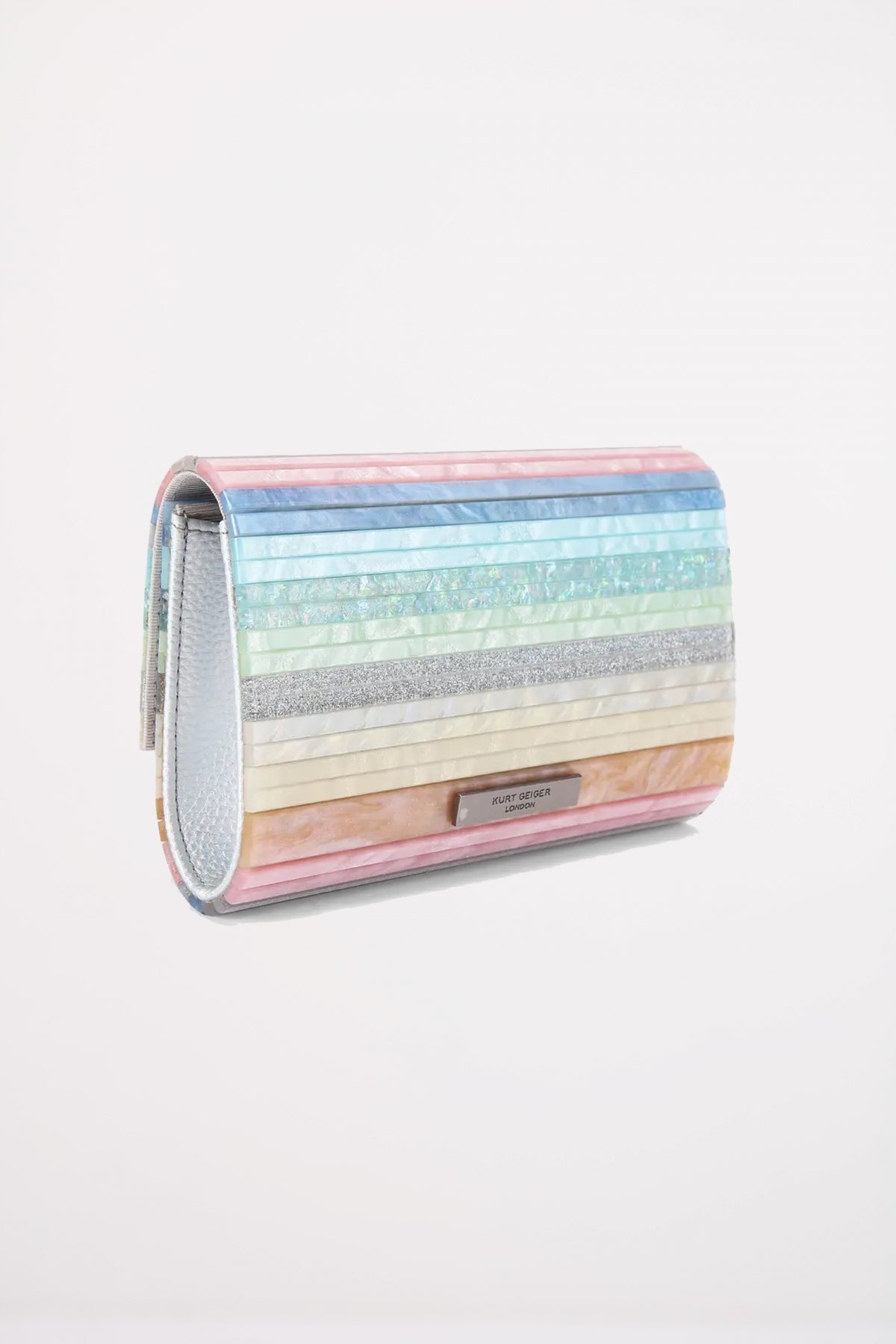 KURT GEIGER LONDON PARTY EAGLE CLUTCH en color AZUL  (3)