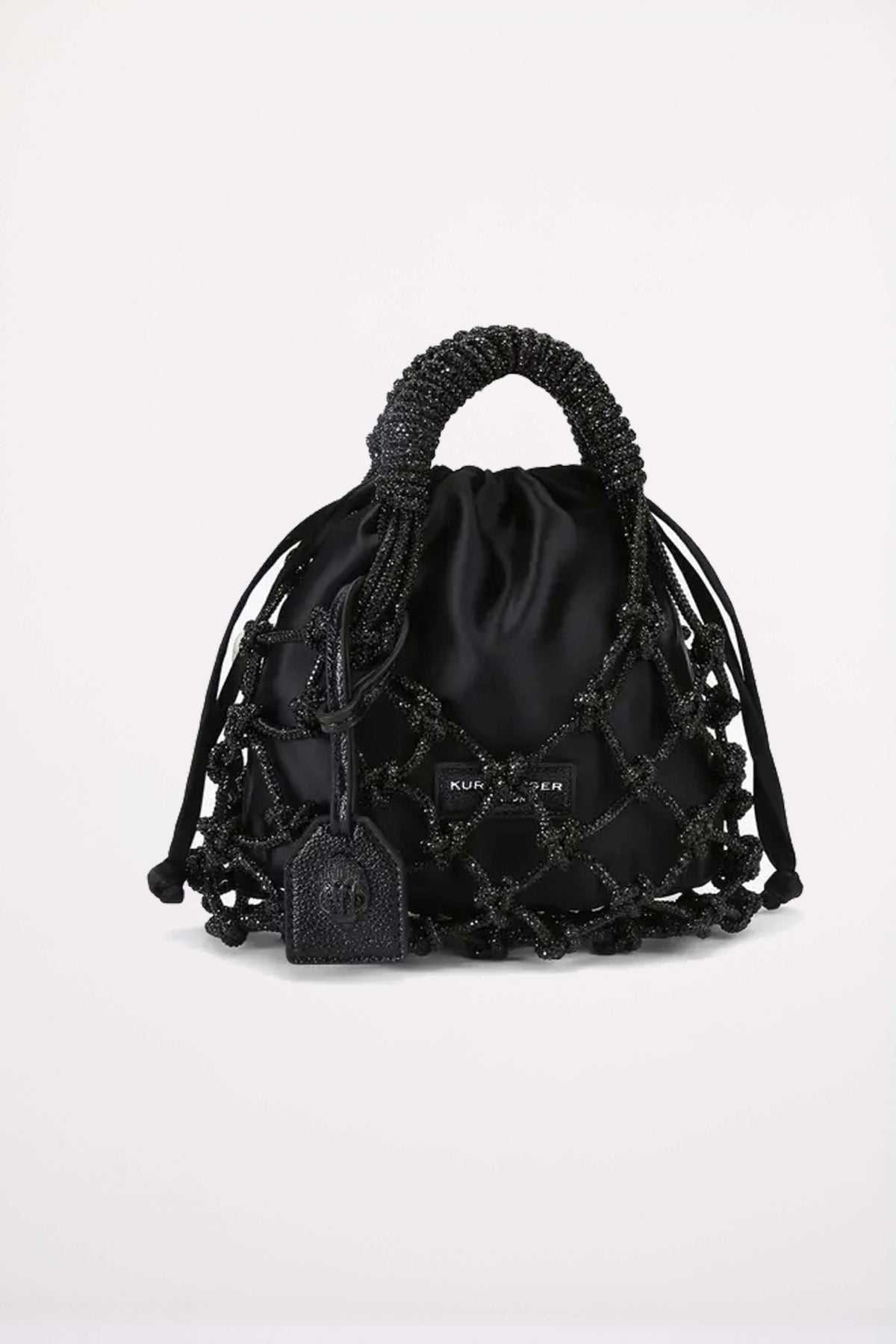 KURT GEIGER LONDON SM MACRAME CRYSTAK BAG en color NEGRO  (1)