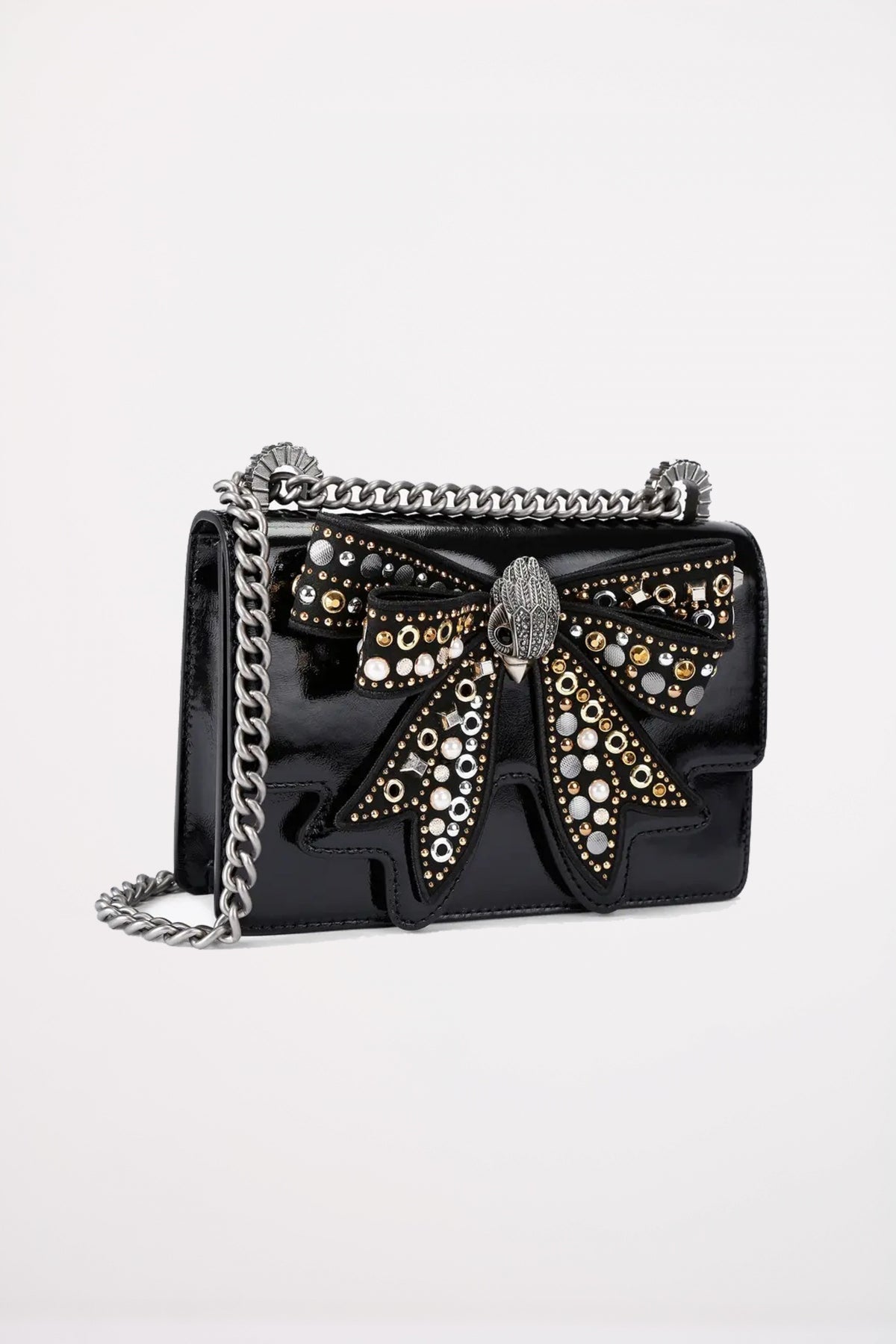 KURT GEIGER LONDON BOW SMALL SHOREDITCH en color NEGRO  (2)