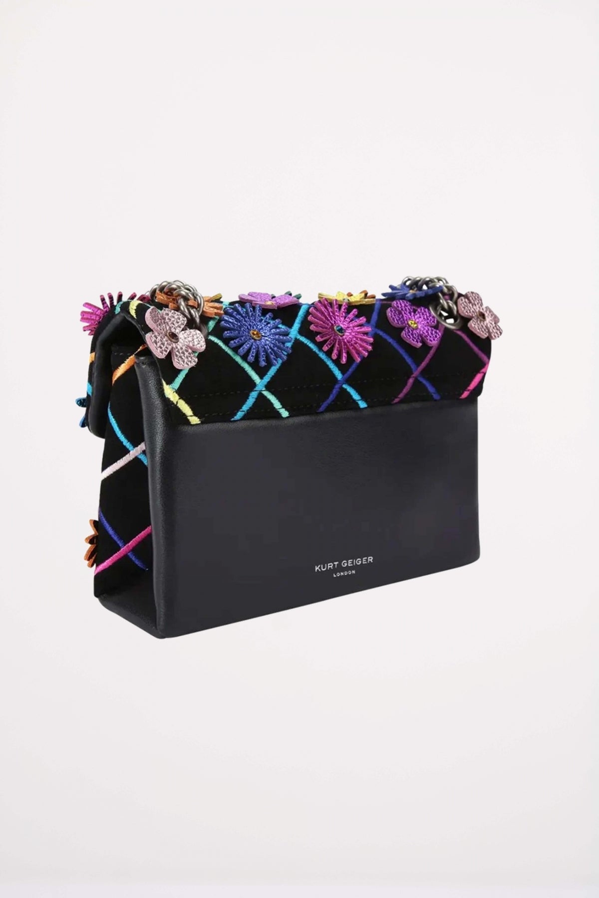 KURT GEIGER LONDON MINI KENSINGTON FLOWERS en color NEGRO  (3)