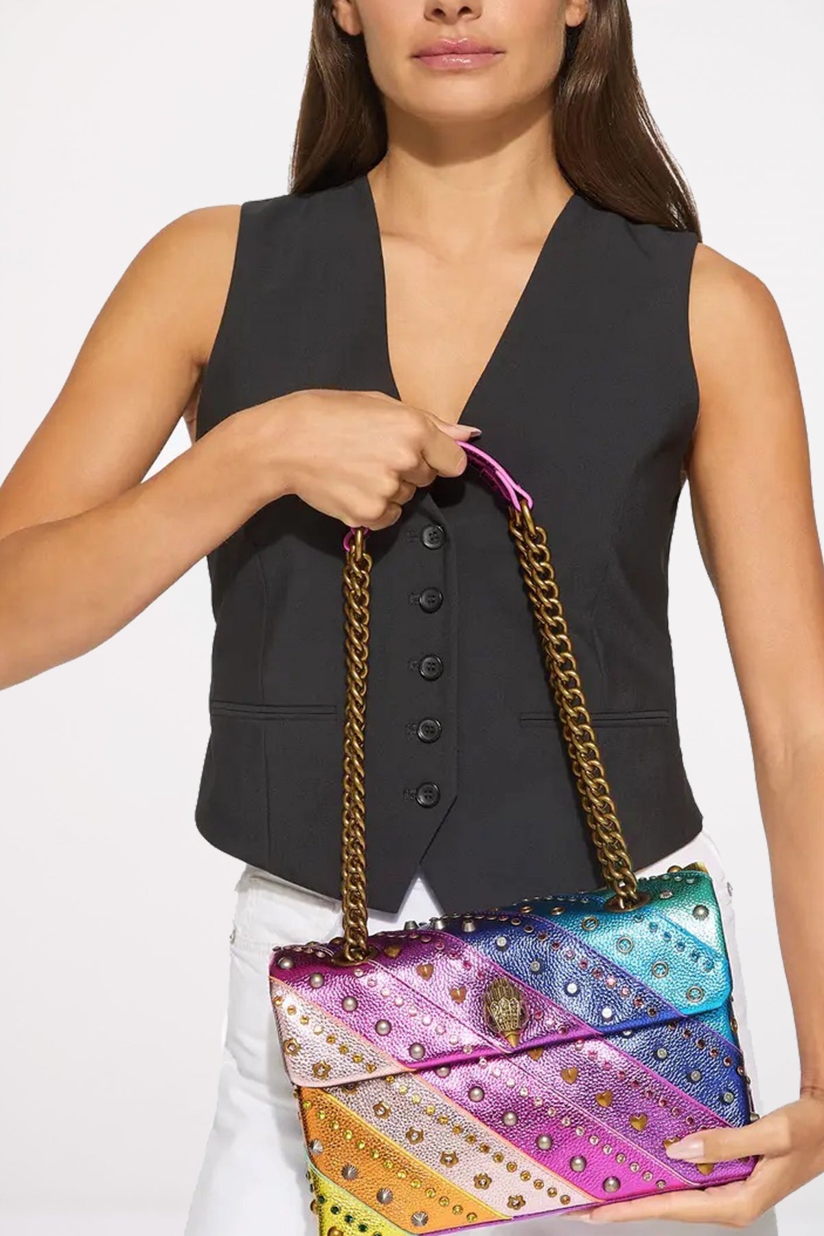 KURT GEIGER LONDON KENSINGTON STUDS BAG I en color MULTICOLOR  (4)