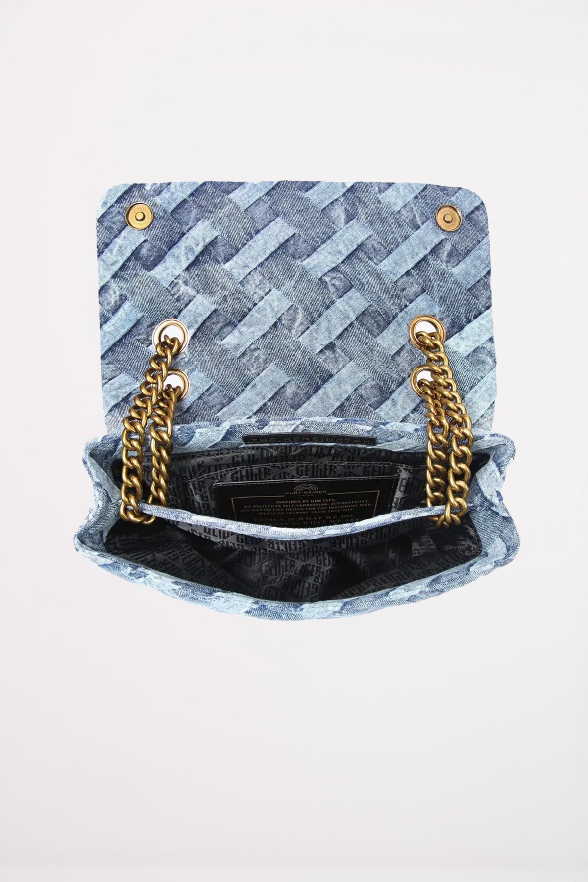 KURT GEIGER LONDON KENSINGTON SOFT CCL BAG en color AZUL  (4)