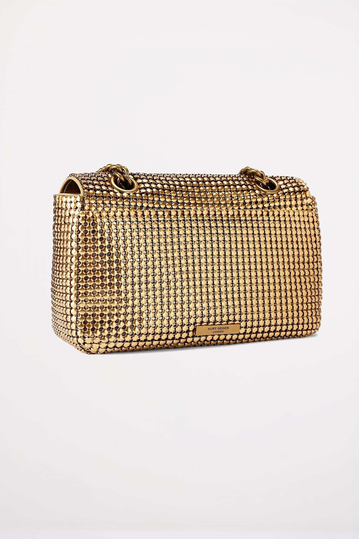 KURT GEIGER LONDON KENSINGTON CHAINMAIL en color ORO  (3)