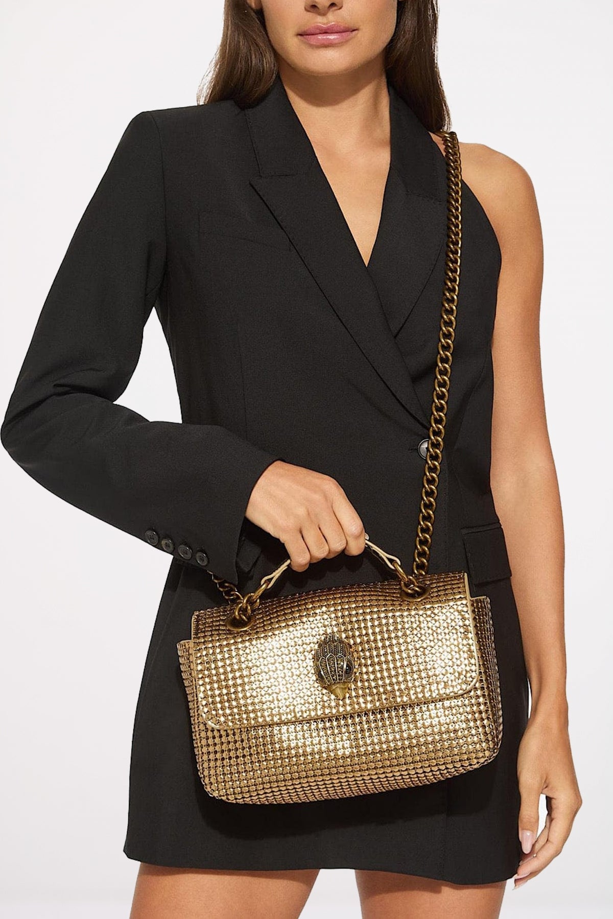 KURT GEIGER LONDON KENSINGTON CHAINMAIL en color ORO  (4)