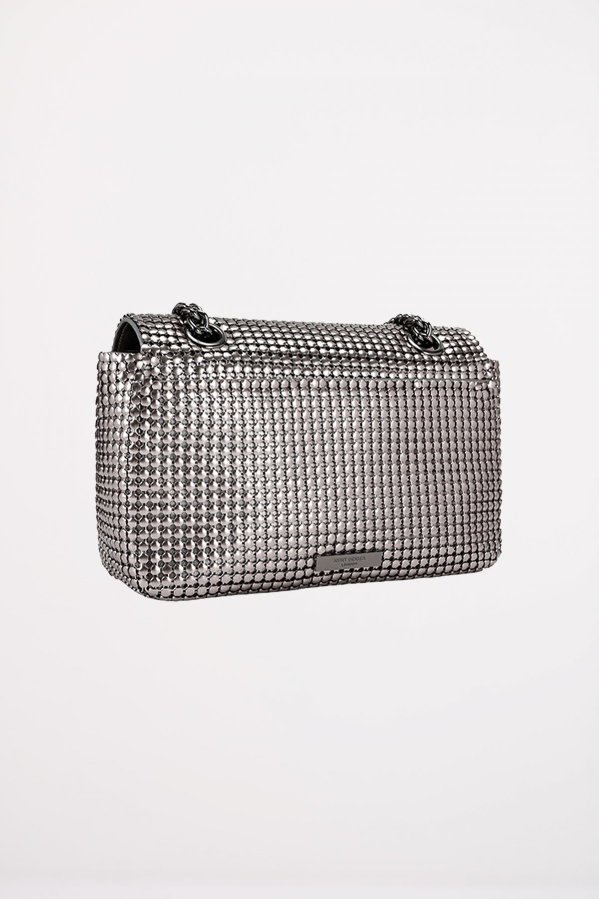 KURT GEIGER LONDON KENSINGTON CHAINMAIL en color PLATA  (2)