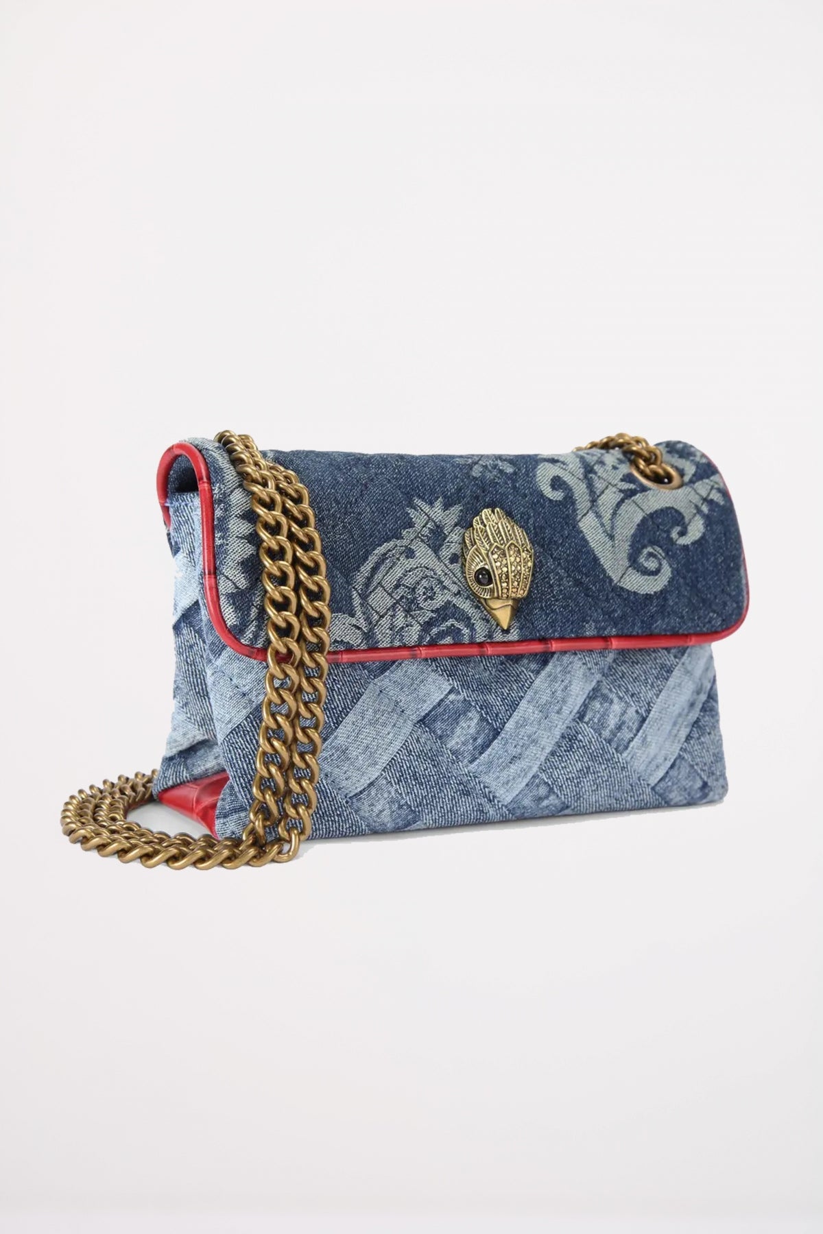 KURT GEIGER LONDON MINI KENSINGTON SOFT BAG en color AZUL  (2)