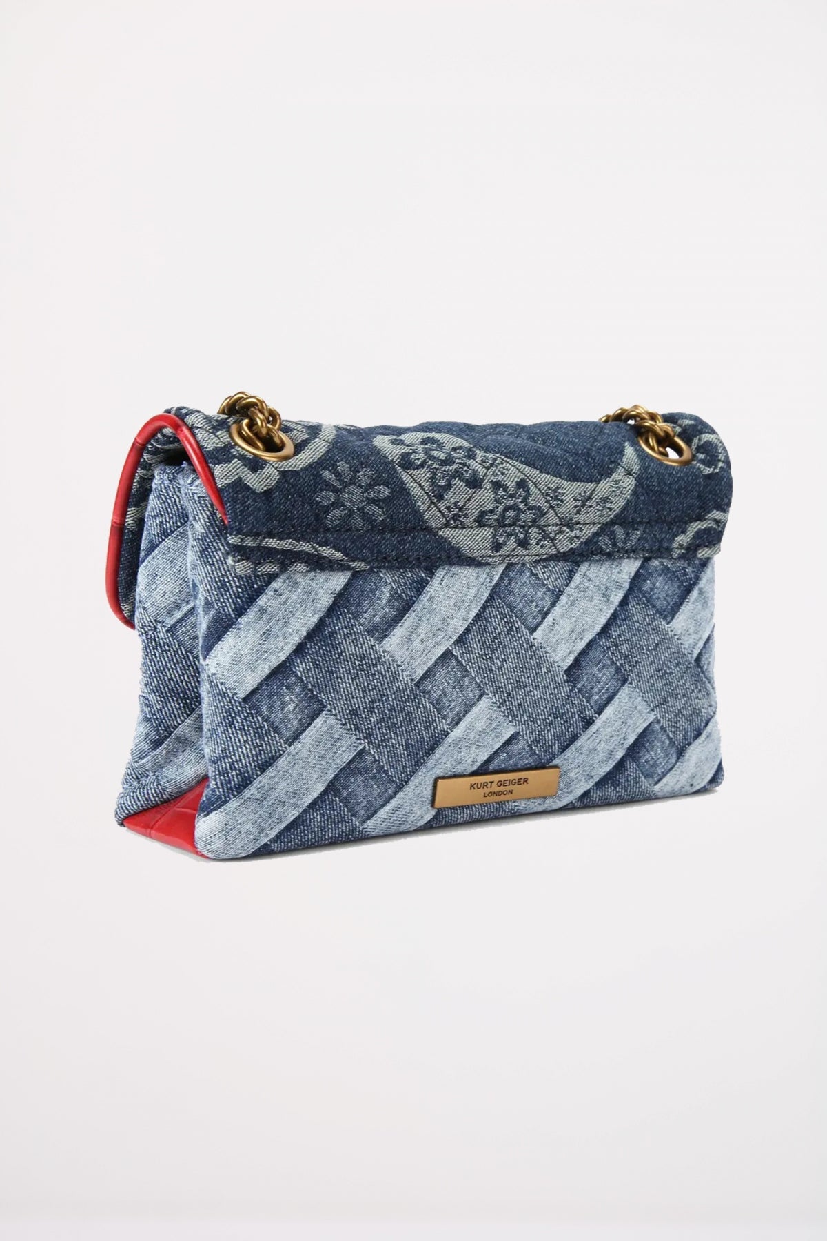 KURT GEIGER LONDON MINI KENSINGTON SOFT BAG en color AZUL  (3)