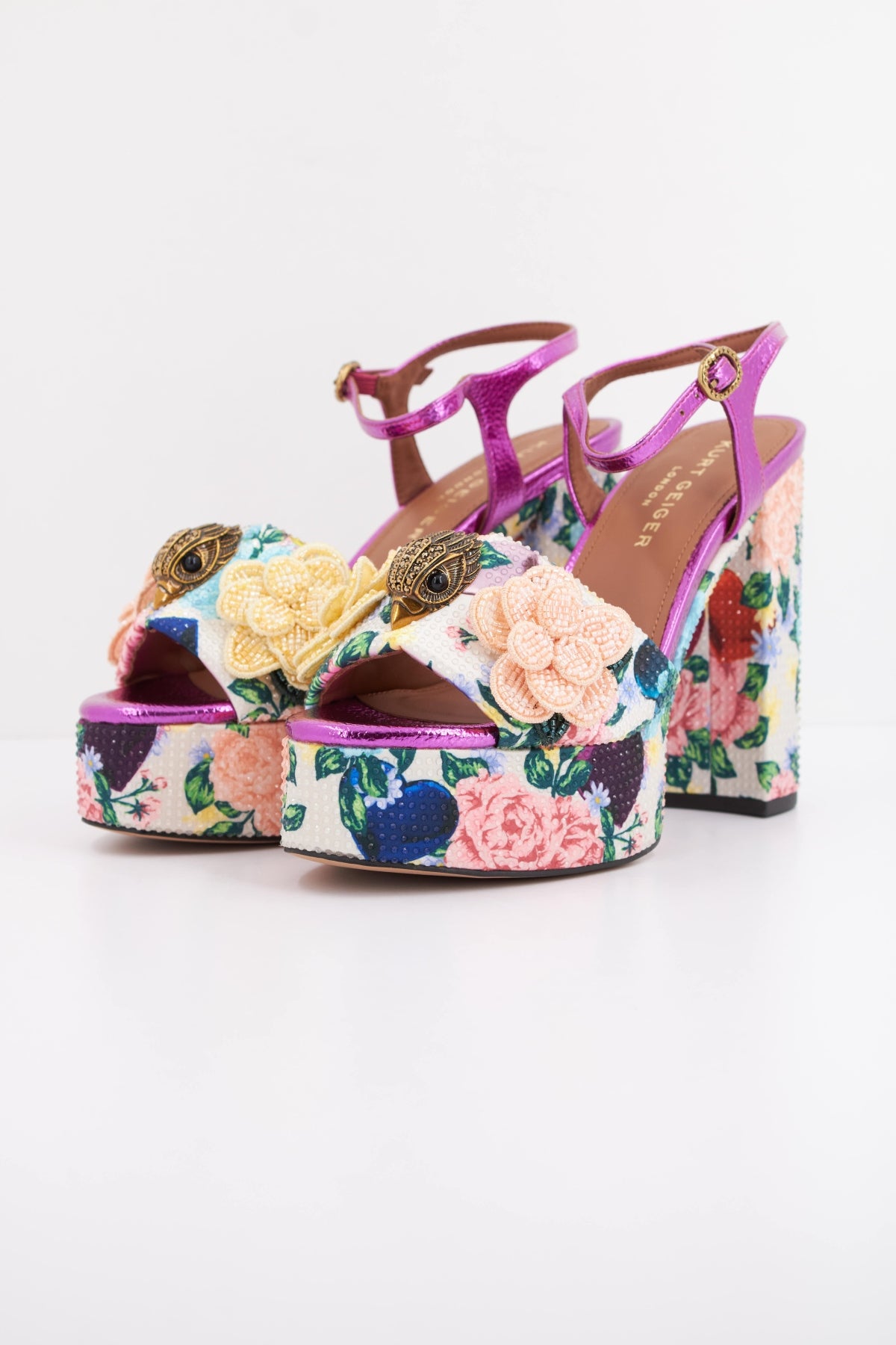 KURT GEIGER LONDON KENSINGTON PLATFORM SDL en color FLORAL  (2)