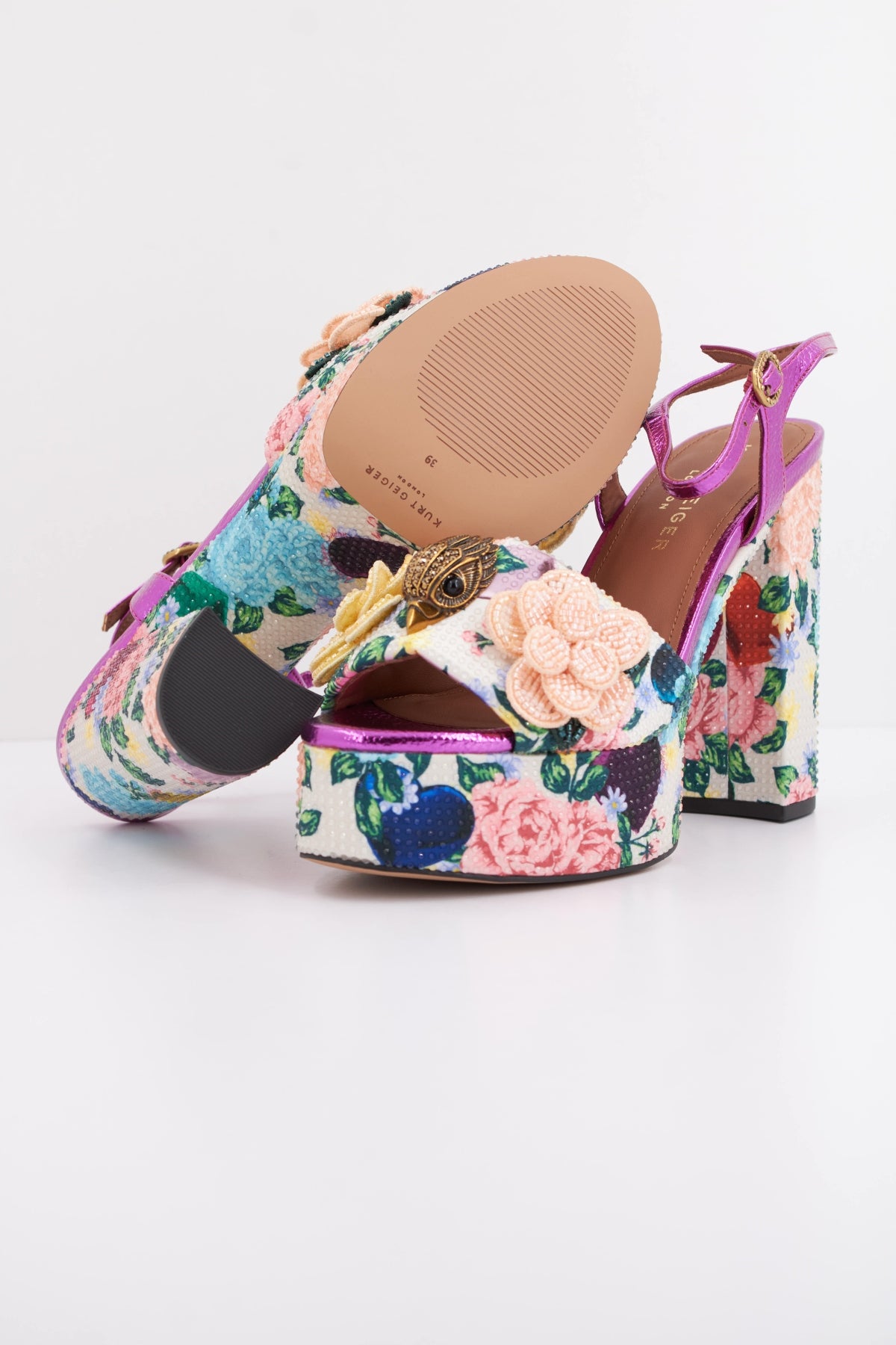 KURT GEIGER LONDON KENSINGTON PLATFORM SDL en color FLORAL  (5)