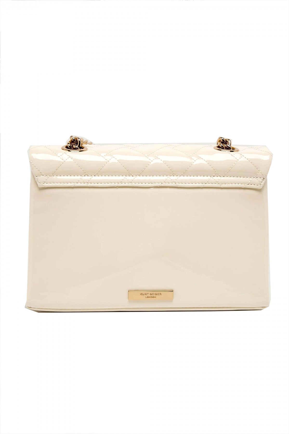 KURT GEIGER LONDON  LEATHER KENSINGTON BAG  en color NUDE  (3)