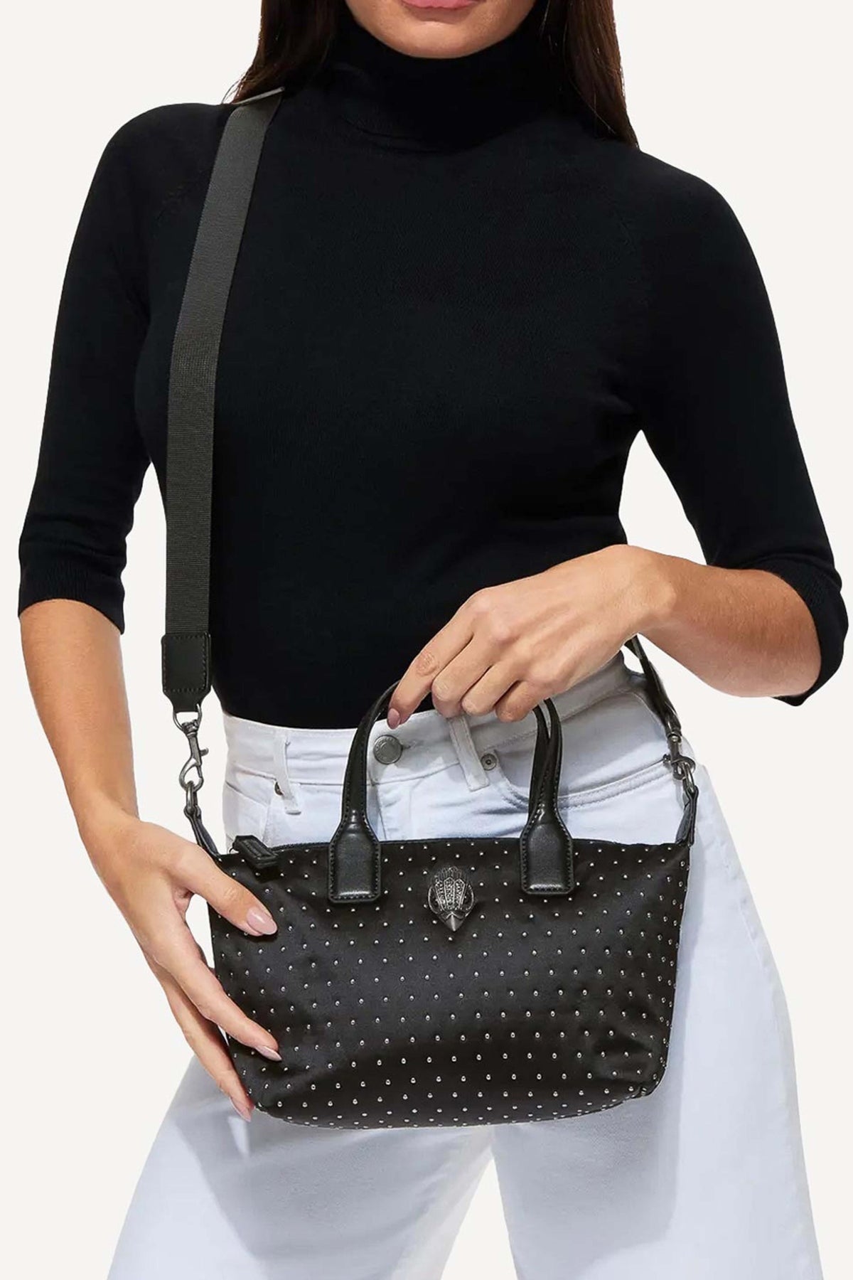KURT GEIGER LONDON RECYCLED SM SHOPPER STU en color NEGRO  (1)