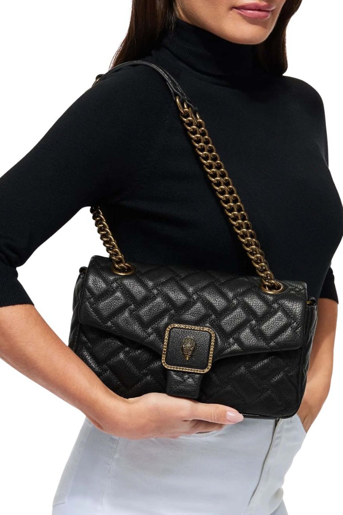 KURT GEIGER LONDON MINI PIMLICO BAG en color NEGRO  (1)