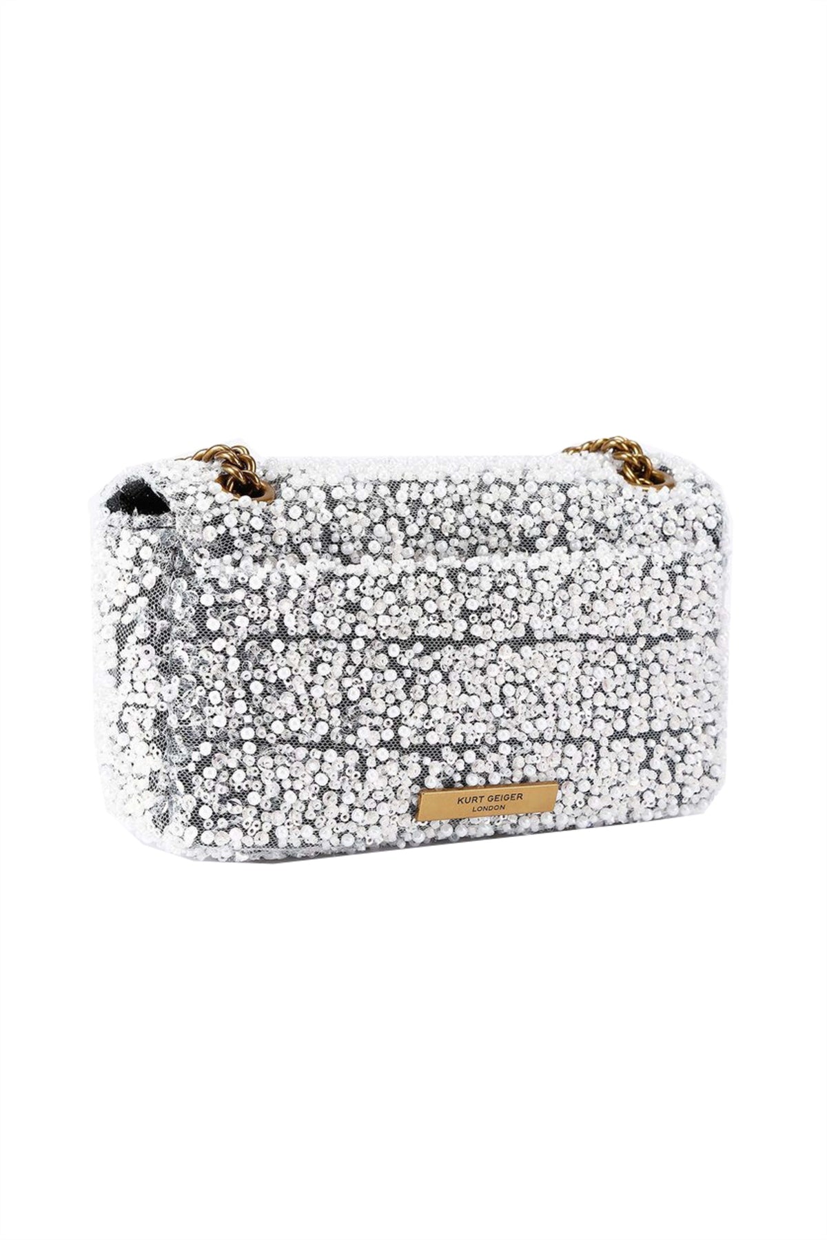 KURT GEIGER LONDON  MINI PIMLICO BAG  en color PLATA  (2)