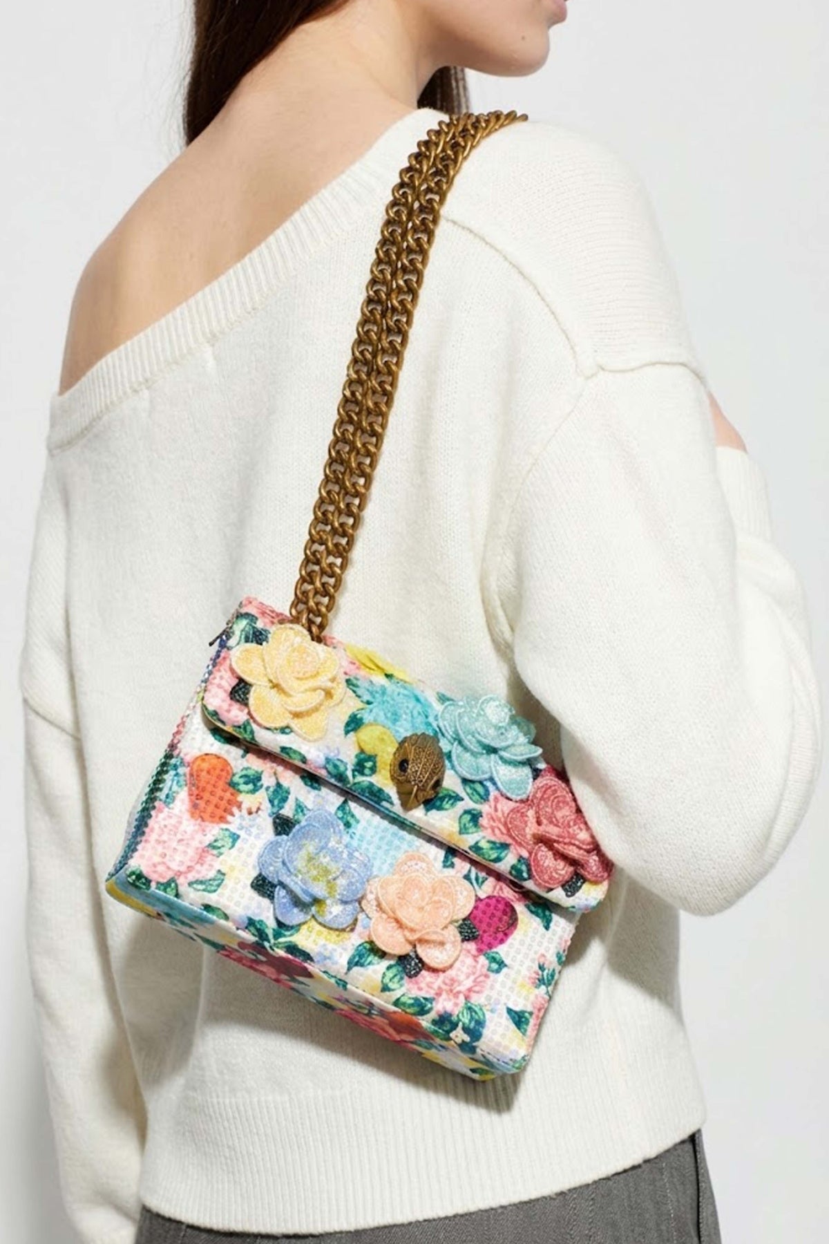 KURT GEIGER LONDON  MINI   KENSINGTON FLOWER  en color FLORAL  (1)