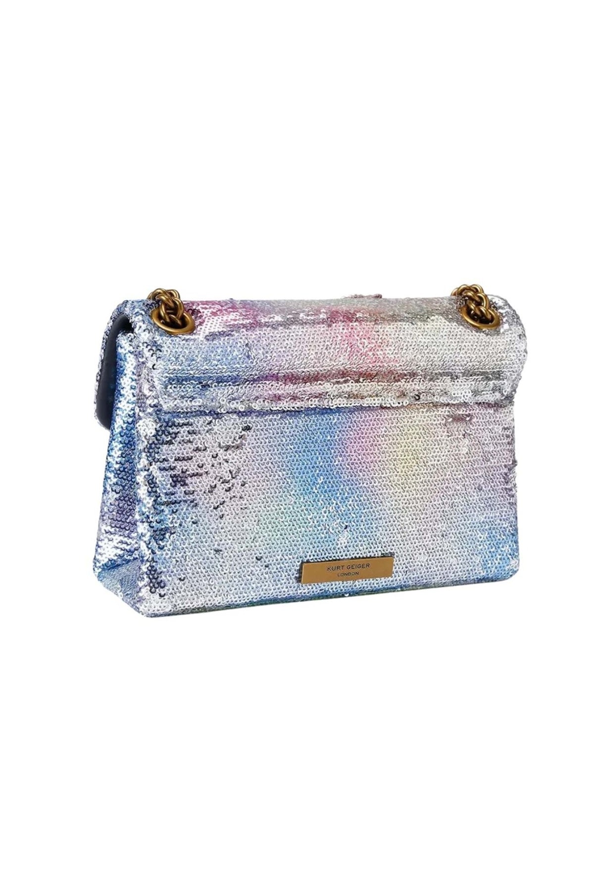 KURT GEIGER LONDON SEQUIN MINI KENSINGTON en color VERDE  (2)