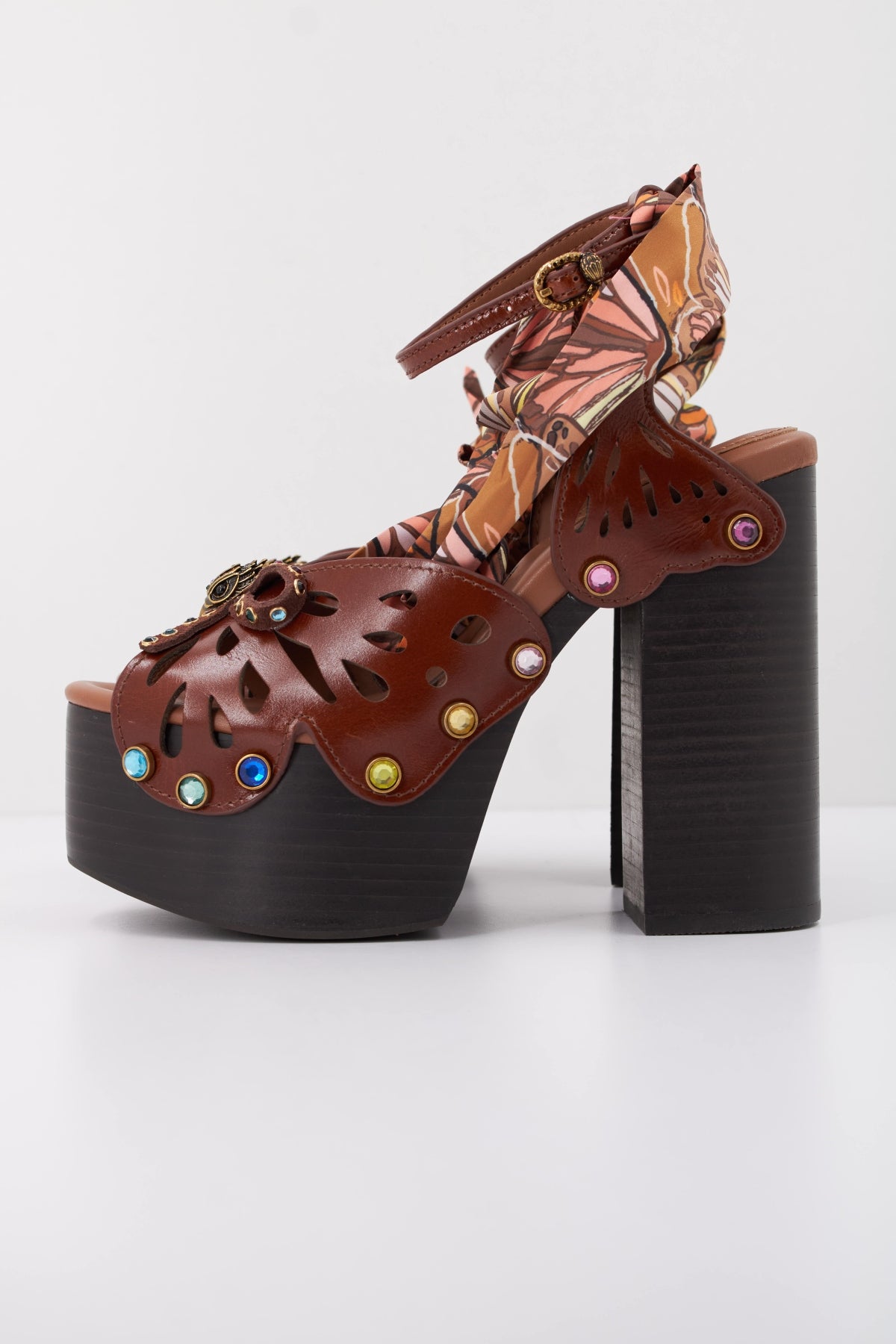 KURT GEIGER LONDON BUTTERFLY PLATFORM SDL en color MARRON  (1)