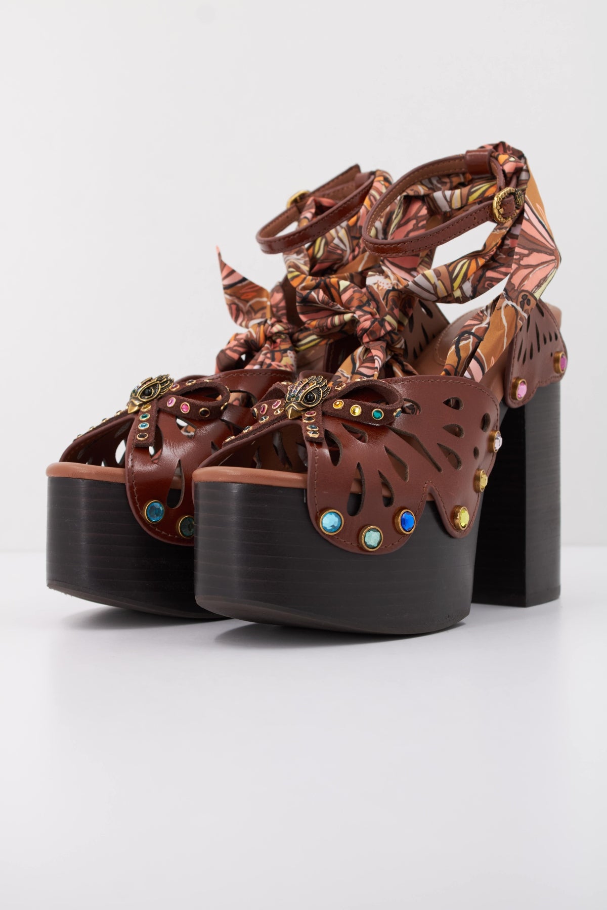 KURT GEIGER LONDON BUTTERFLY PLATFORM SDL en color MARRON  (2)
