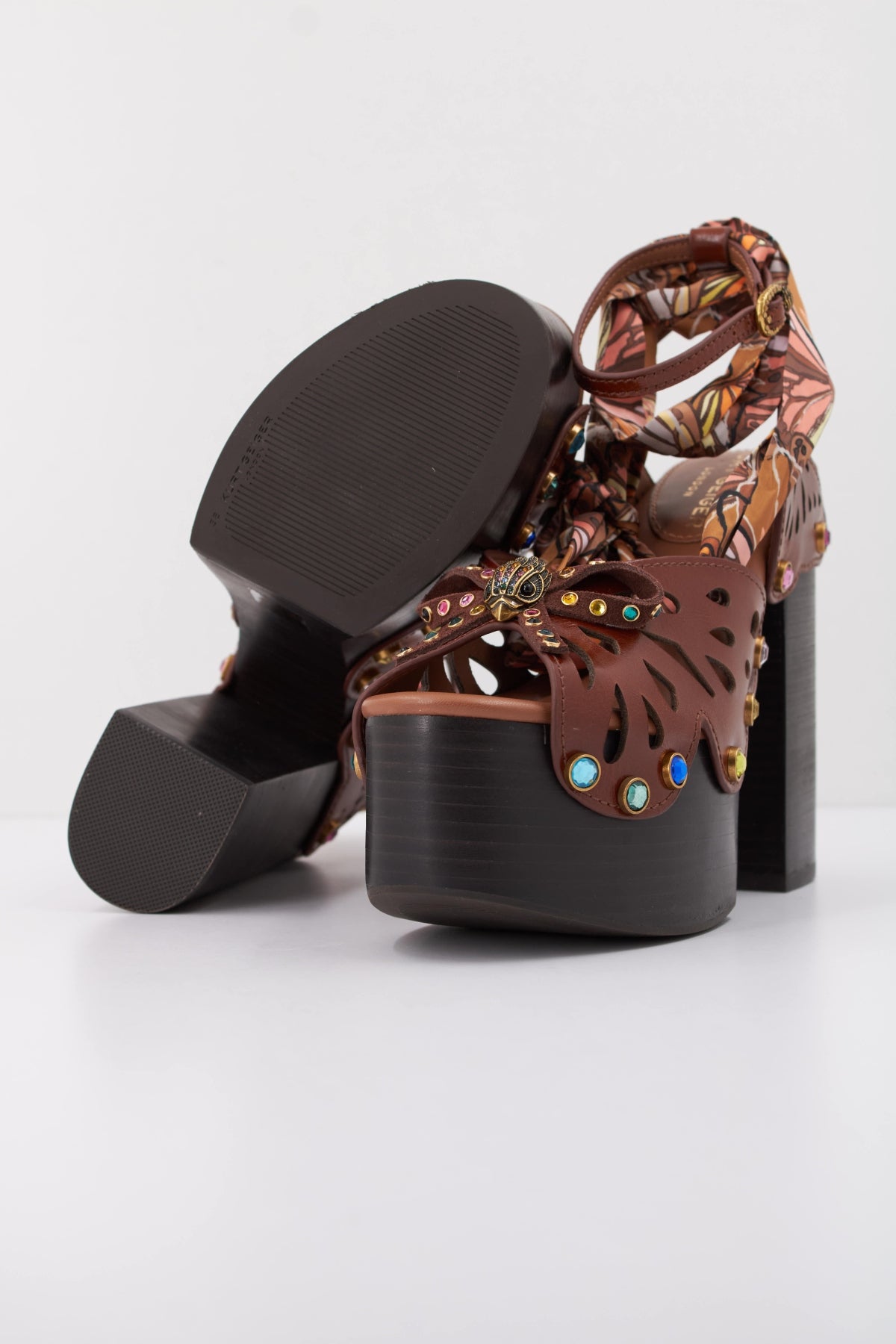 KURT GEIGER LONDON BUTTERFLY PLATFORM SDL en color MARRON  (5)