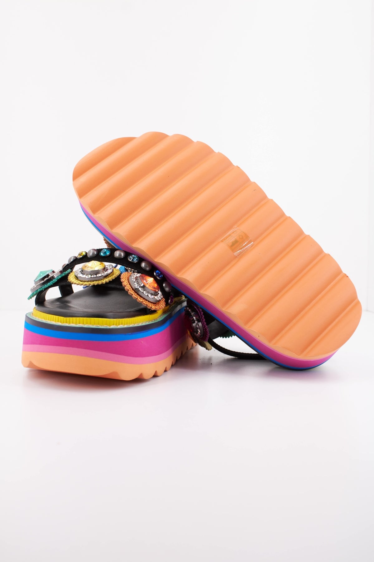 KURT GEIGER LONDON OCTAVIA SLING PLATFORM en color MULTICOLOR  (5)