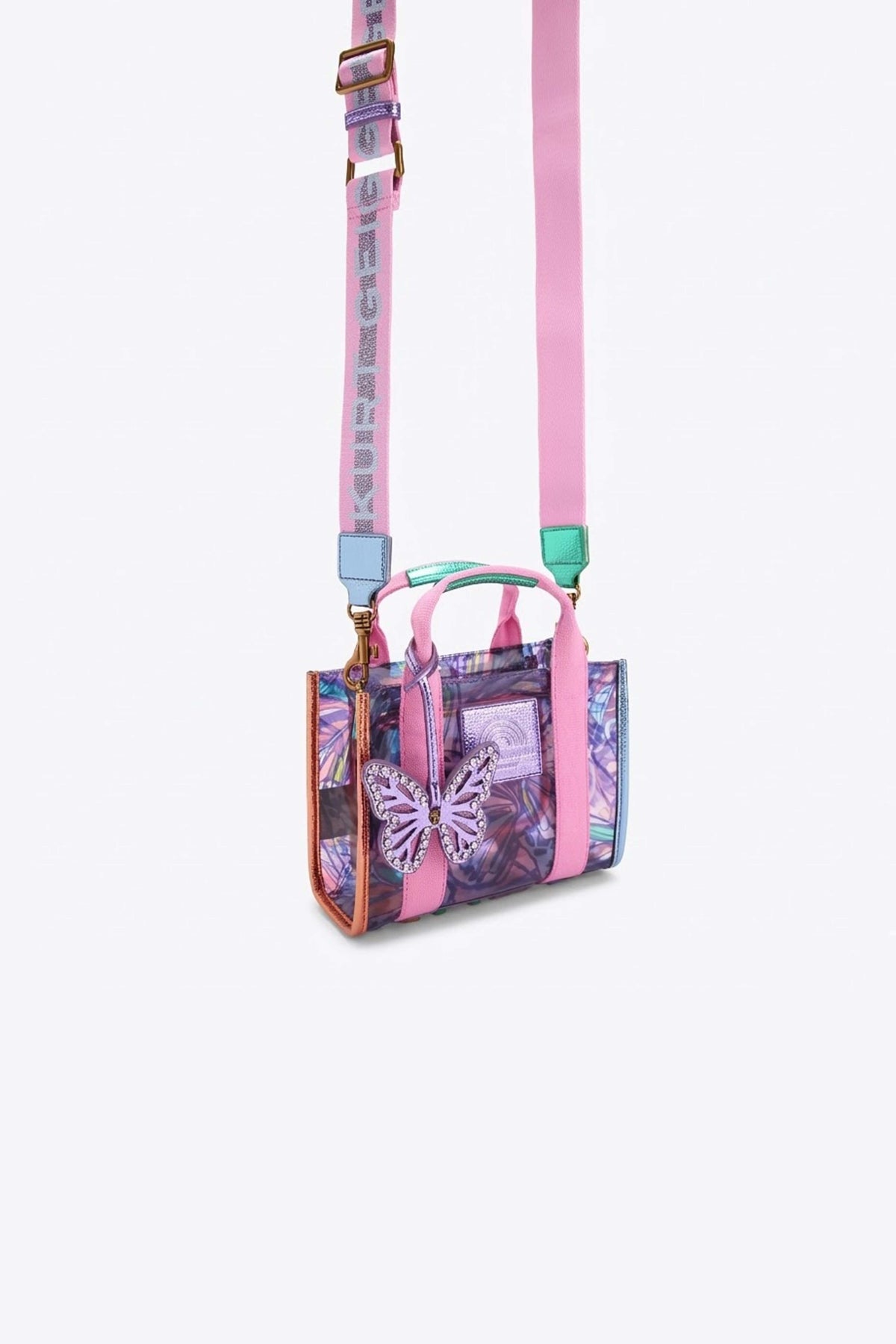 KURT GEIGER LONDON VINYL XS SOUTHBANK TOTE en color VIOLETA  (3)