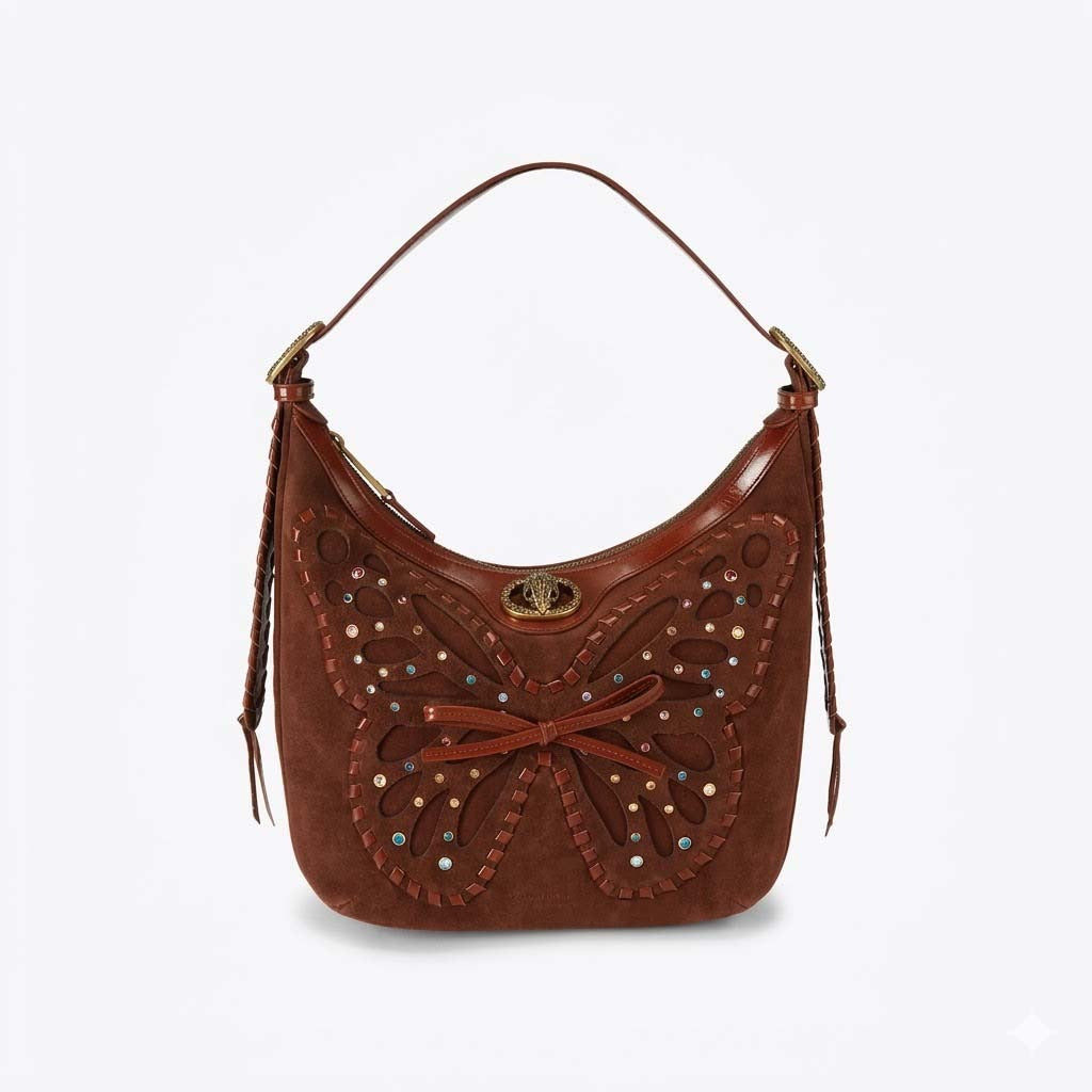 KURT GEIGER LONDON CHELSEA S HOBO BUTTERFL en color MARRON  (4)