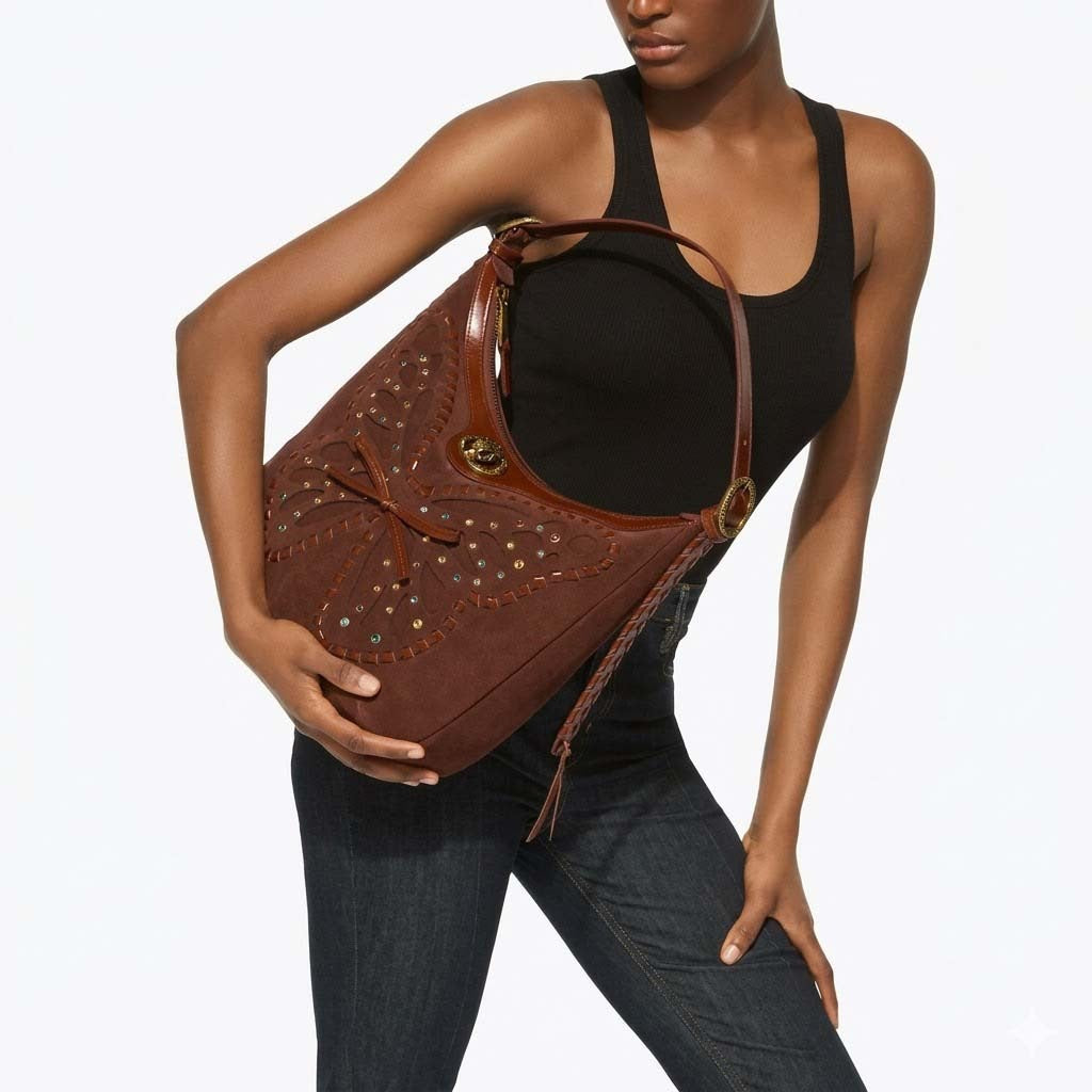 KURT GEIGER LONDON CHELSEA S HOBO BUTTERFL en color MARRON  (6)