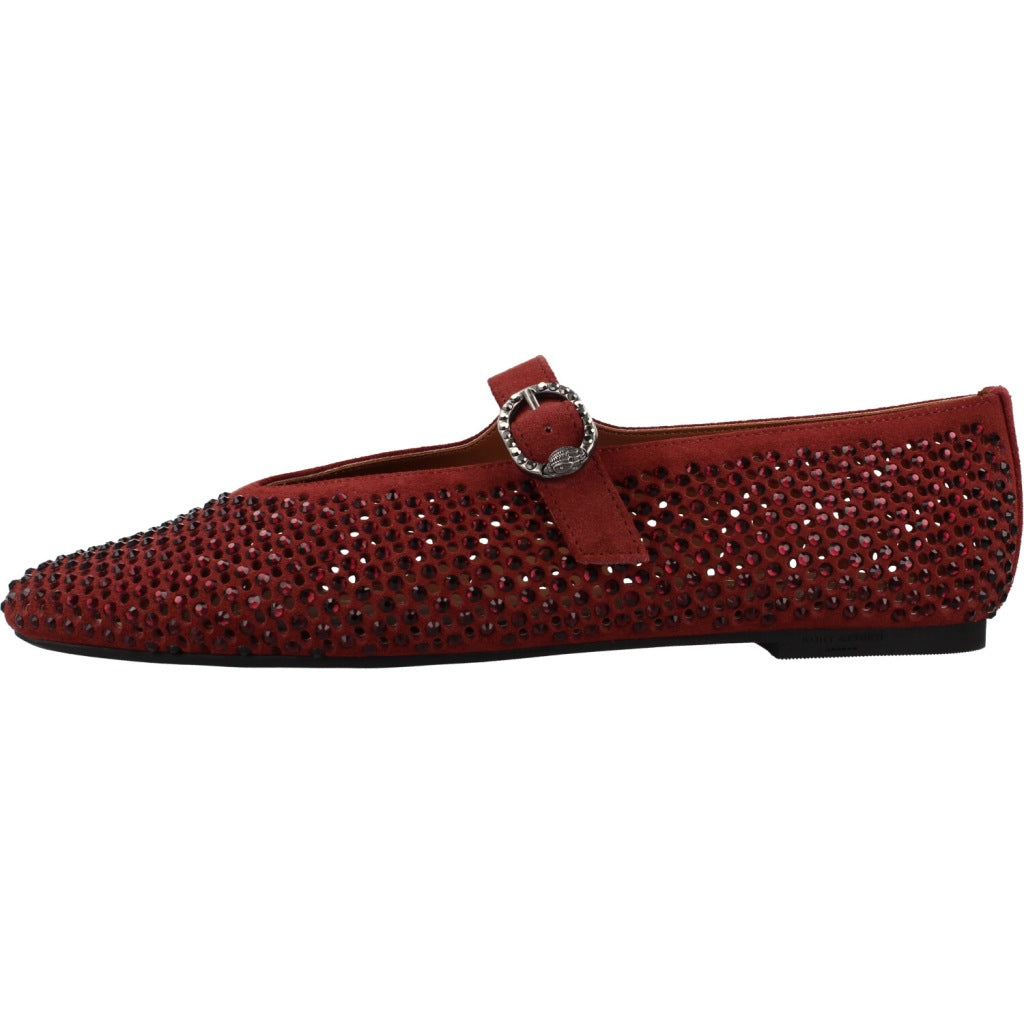 KURT GEIGER LONDON K MAYFAIR BALLET FLAT en color BURDEOS  (2)