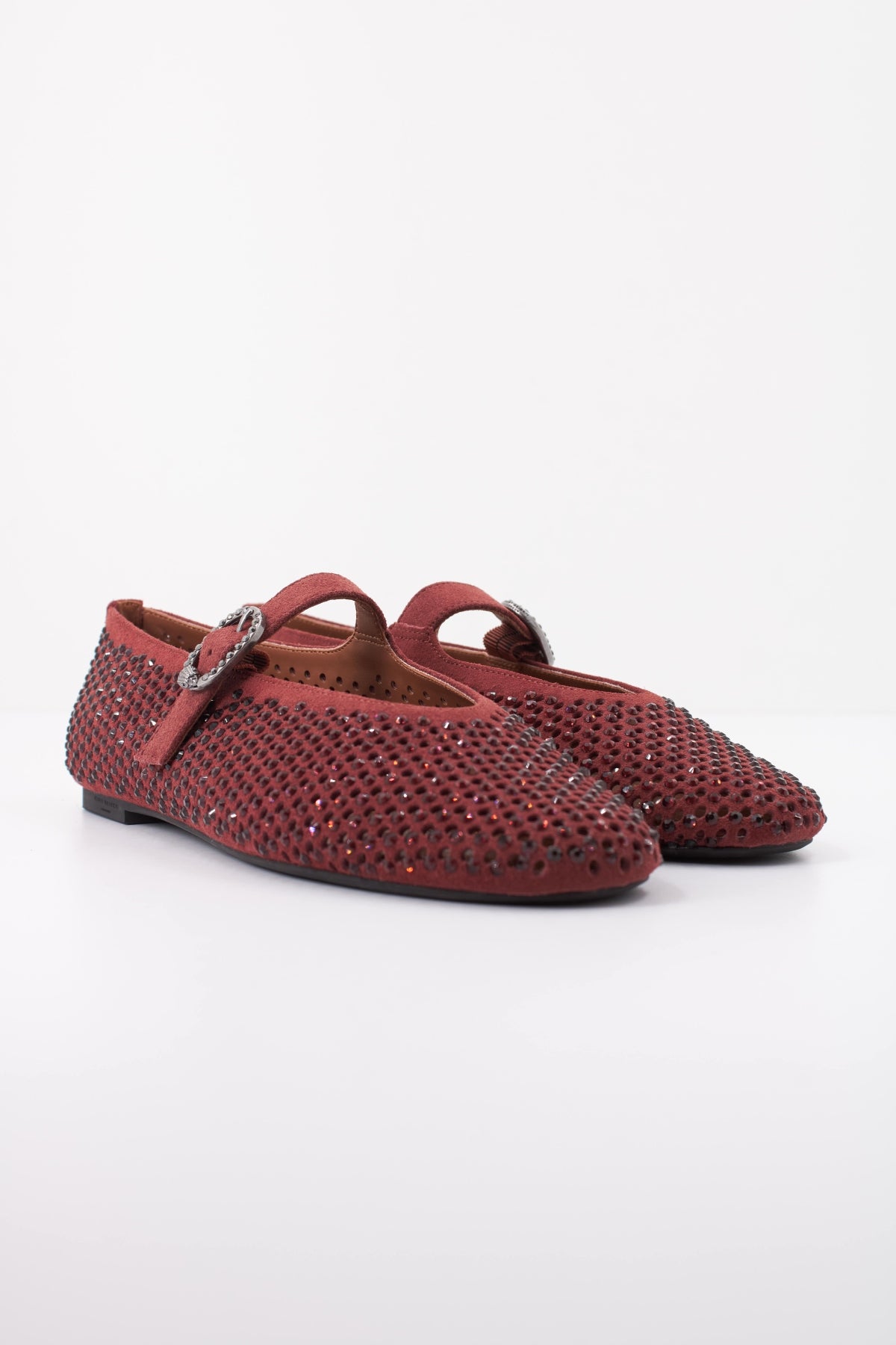 KURT GEIGER LONDON K MAYFAIR BALLET FLAT en color BURDEOS  (2)