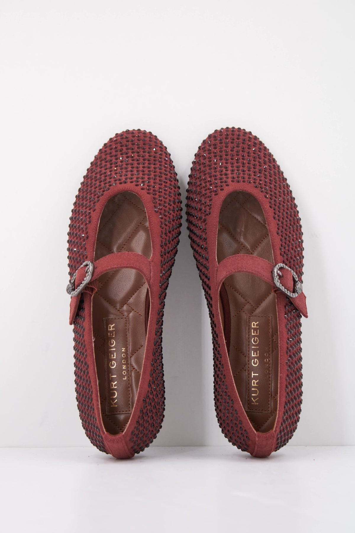 KURT GEIGER LONDON K MAYFAIR BALLET FLAT en color BURDEOS  (3)