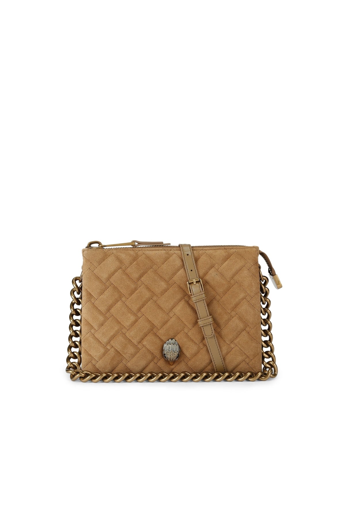 KURT GEIGER LONDON K KENSINGTON PUFF  POUCH en color MARRON CLARO  (3)