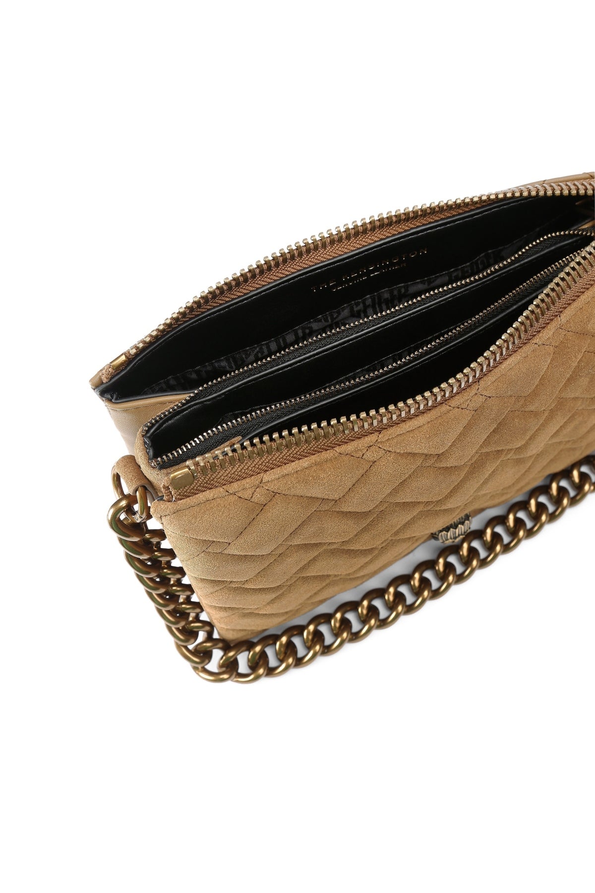 KURT GEIGER LONDON K KENSINGTON PUFF  POUCH en color MARRON CLARO  (4)