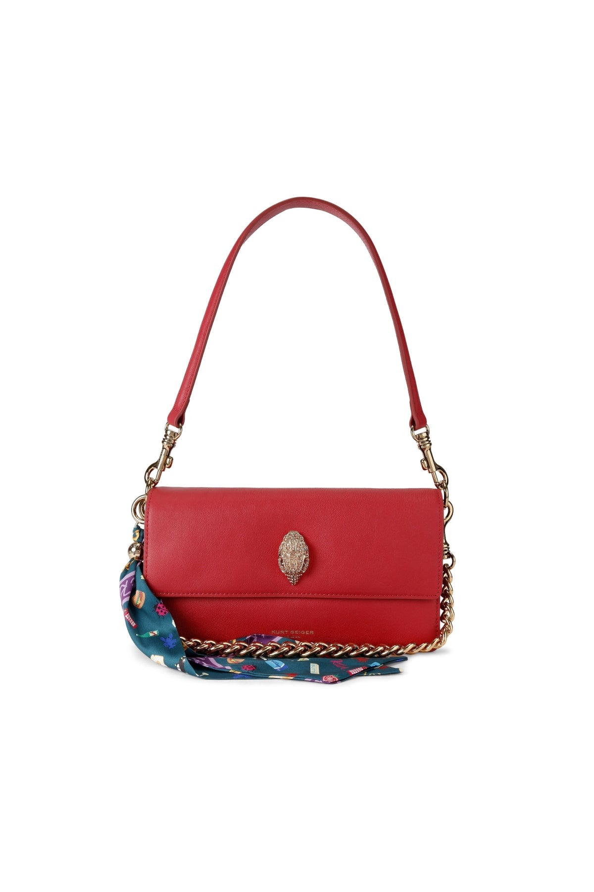 KURT GEIGER LONDON K SLOANE SOFT SHOULDER en color ROJO  (1)