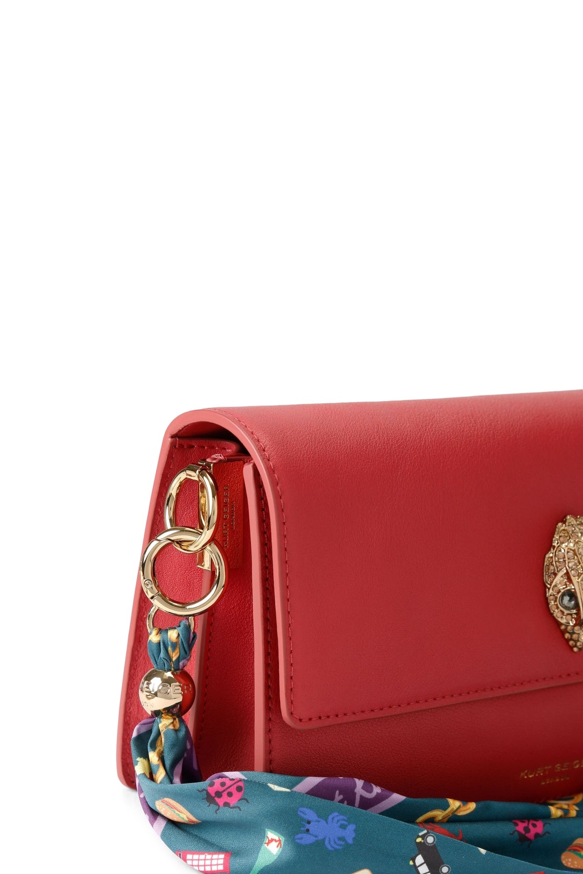 KURT GEIGER LONDON K SLOANE SOFT SHOULDER en color ROJO  (3)